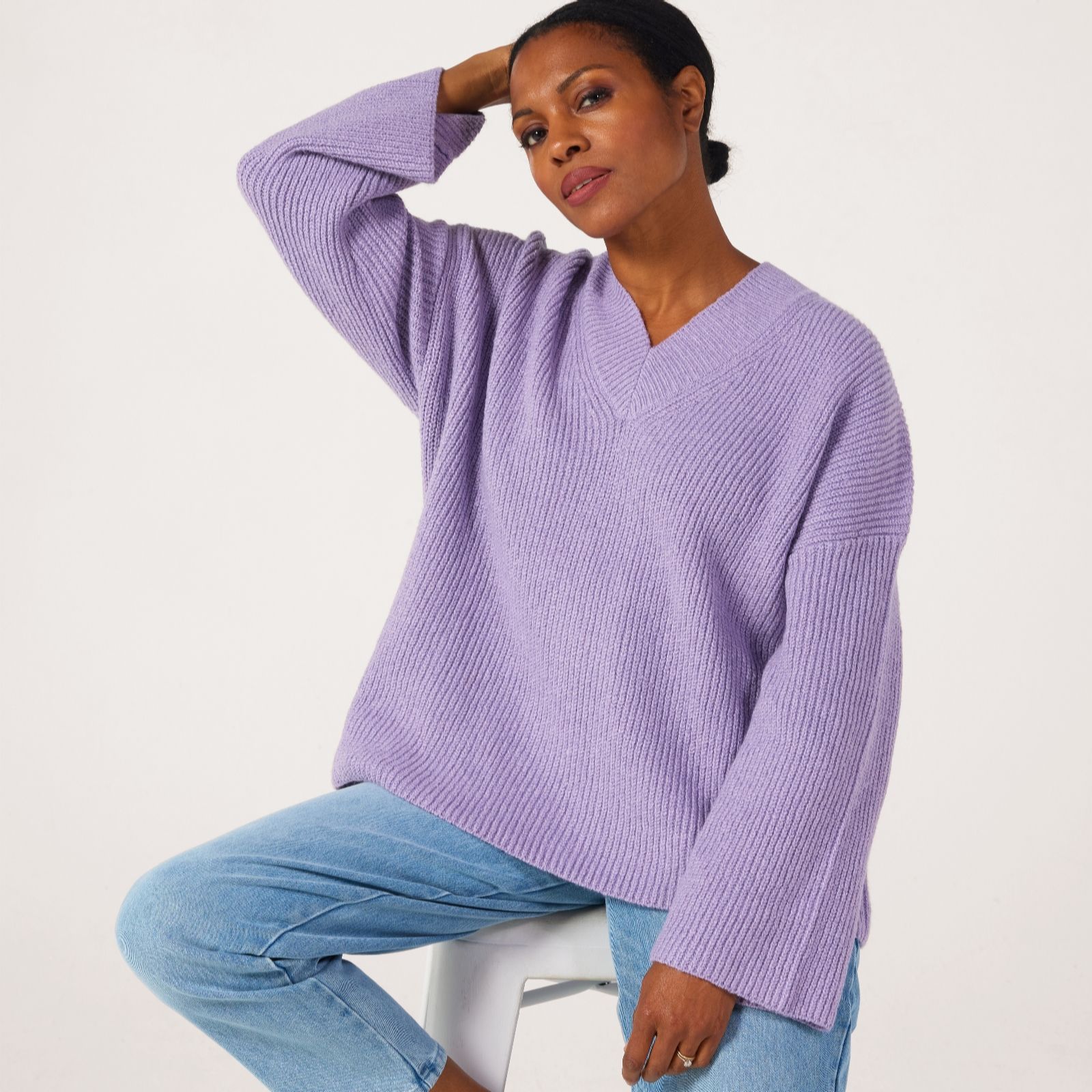 Masai Copenhagen Fayima Knitted Long Sleeve V Neck Jumper