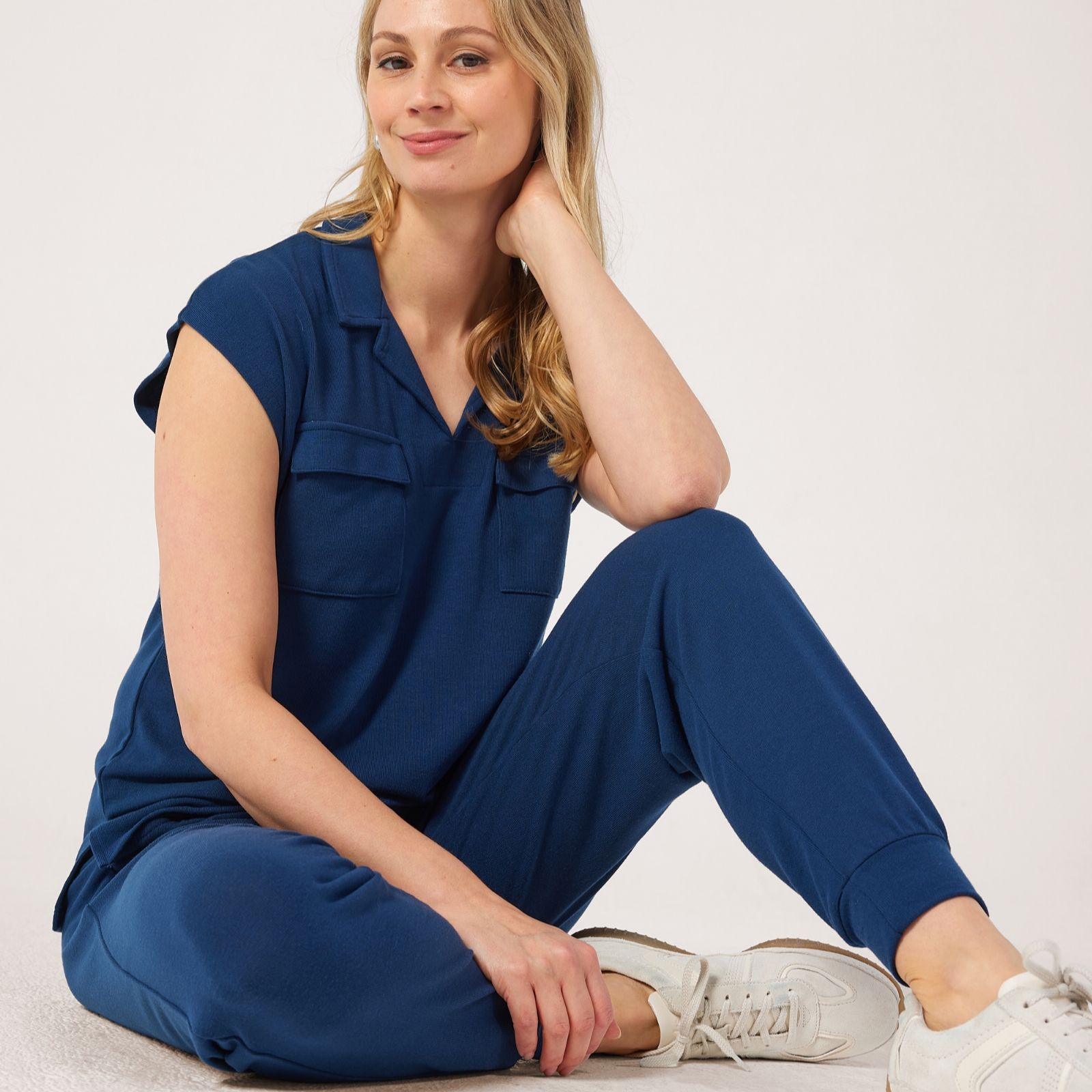 Cuddl Duds Modern Jersey Knit Pleat Front Jogger