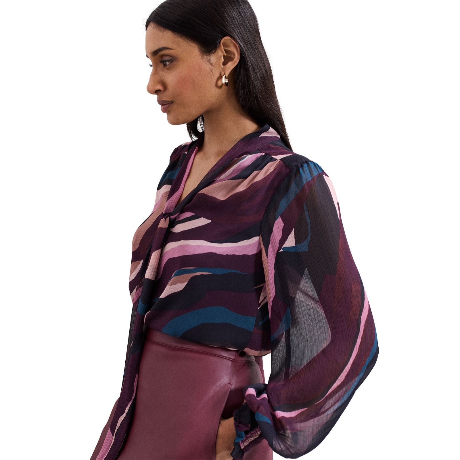 Phase Eight Shelby Stripe Print Blouse