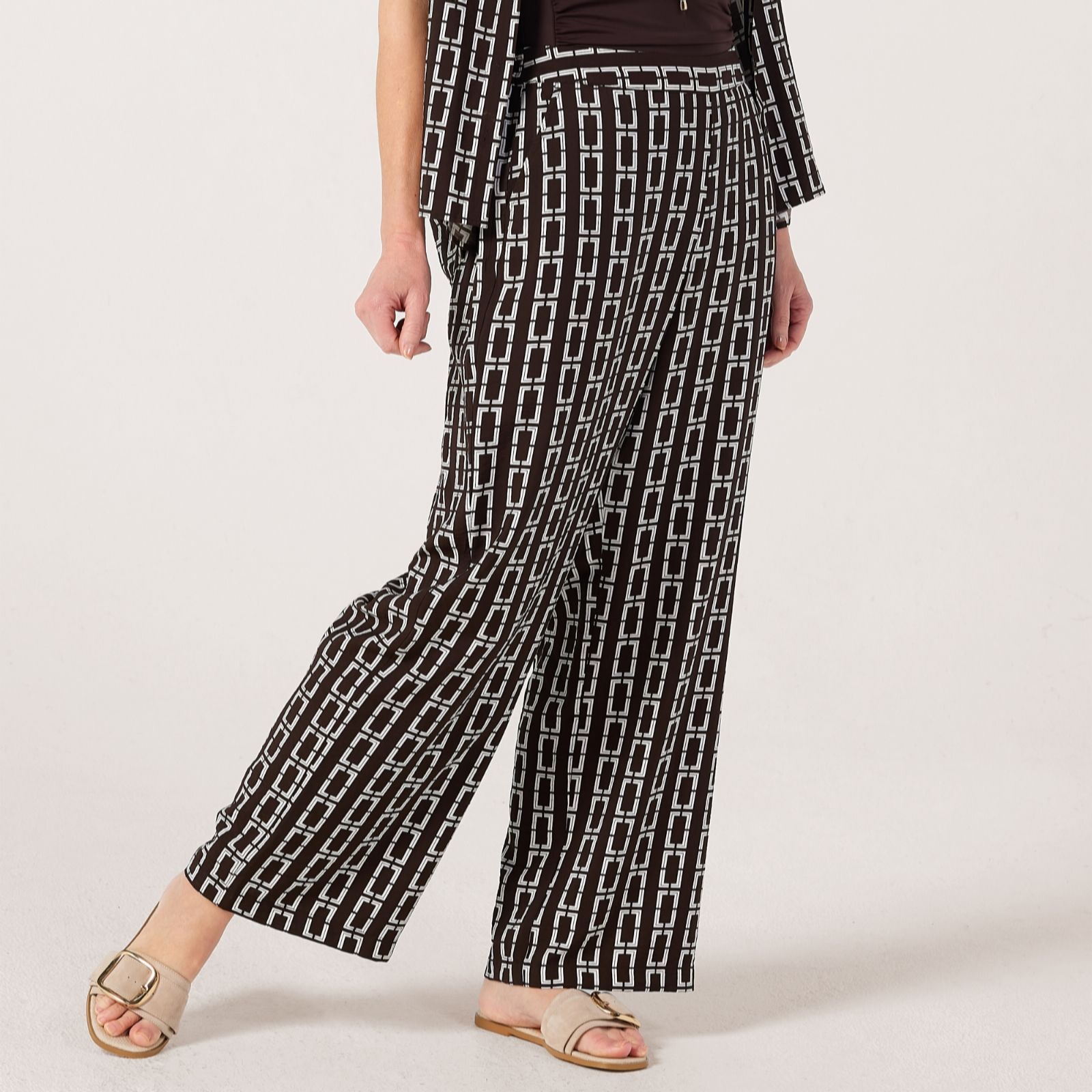 Ruth Langsford Dune Pull on Printed Trouser Petite