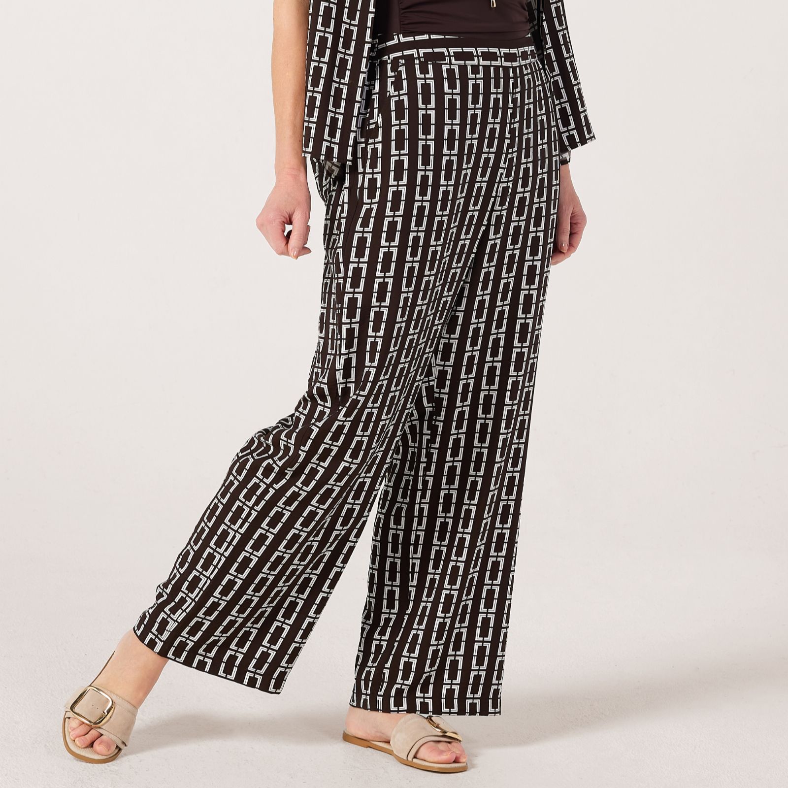 Ruth Langsford Dune Pull on Printed Trouser Petite