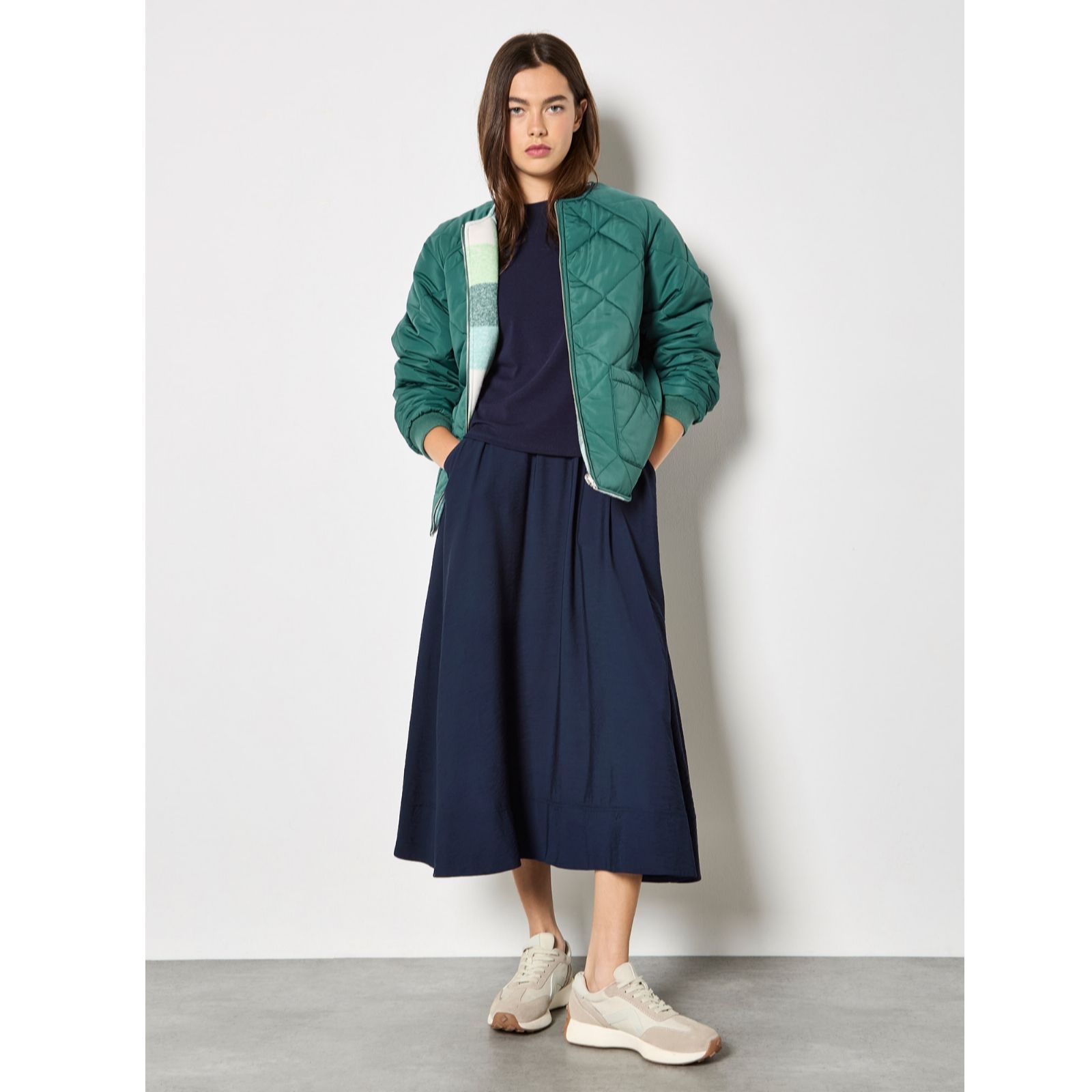 Apricot Check Fleece