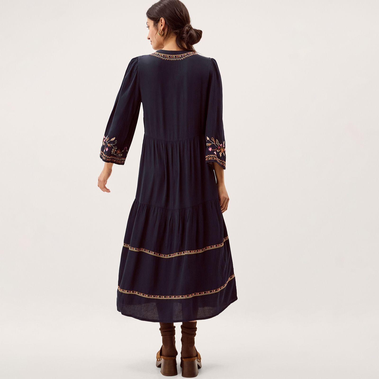 Monsoon Lucie Embroidered Dress - QVC UK