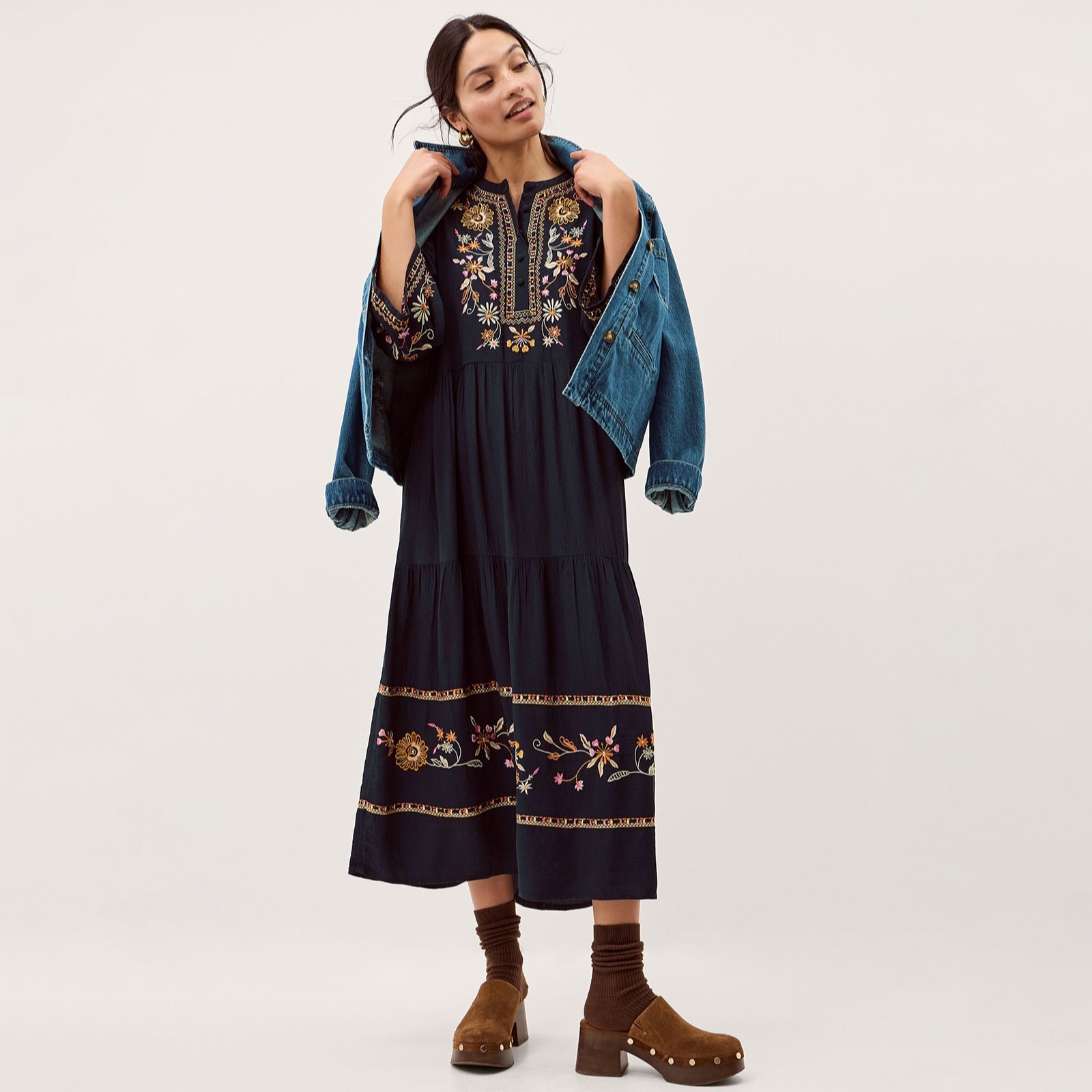 Monsoon Lucie Embroidered Dress