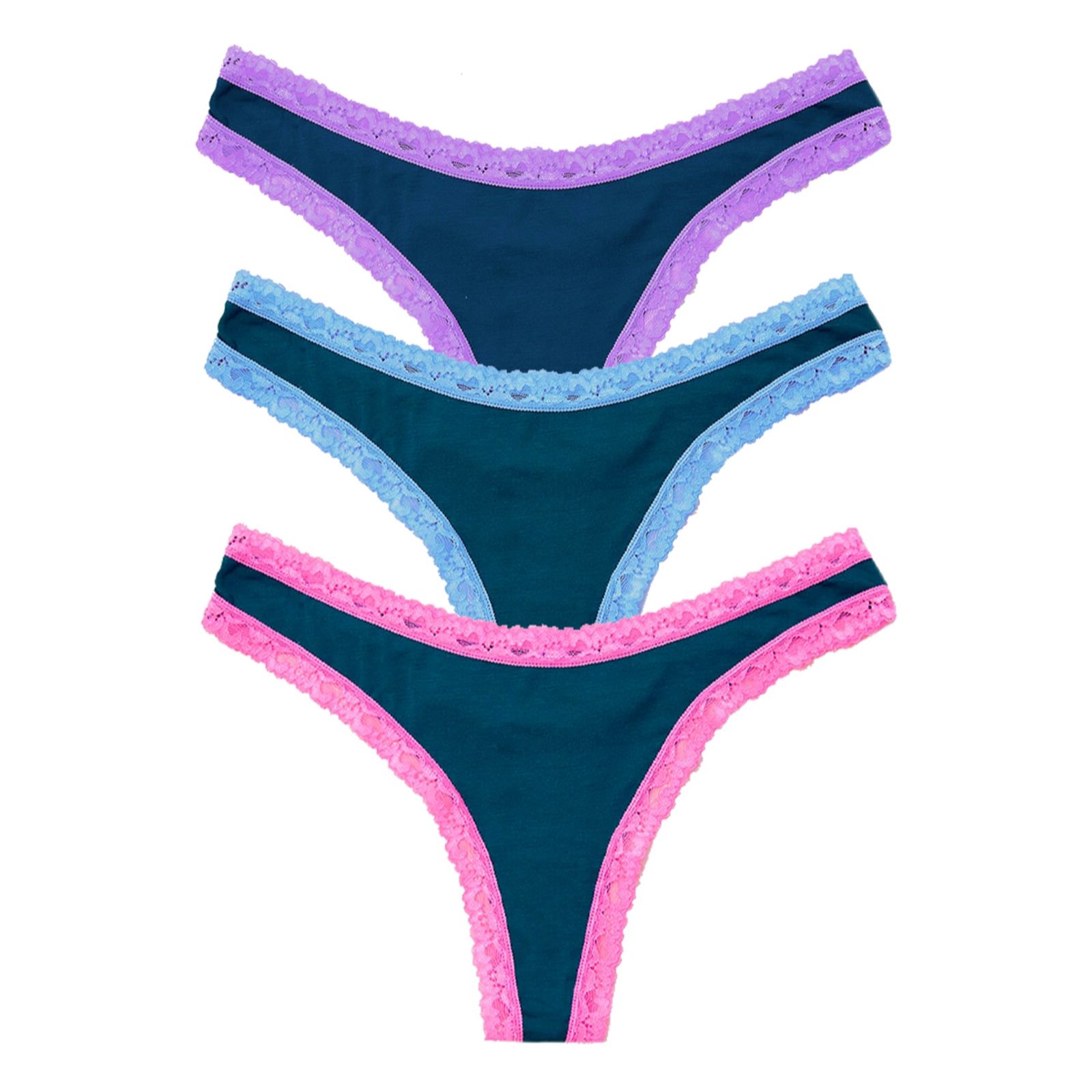 Stripe and Stare 3 Pack Thongs