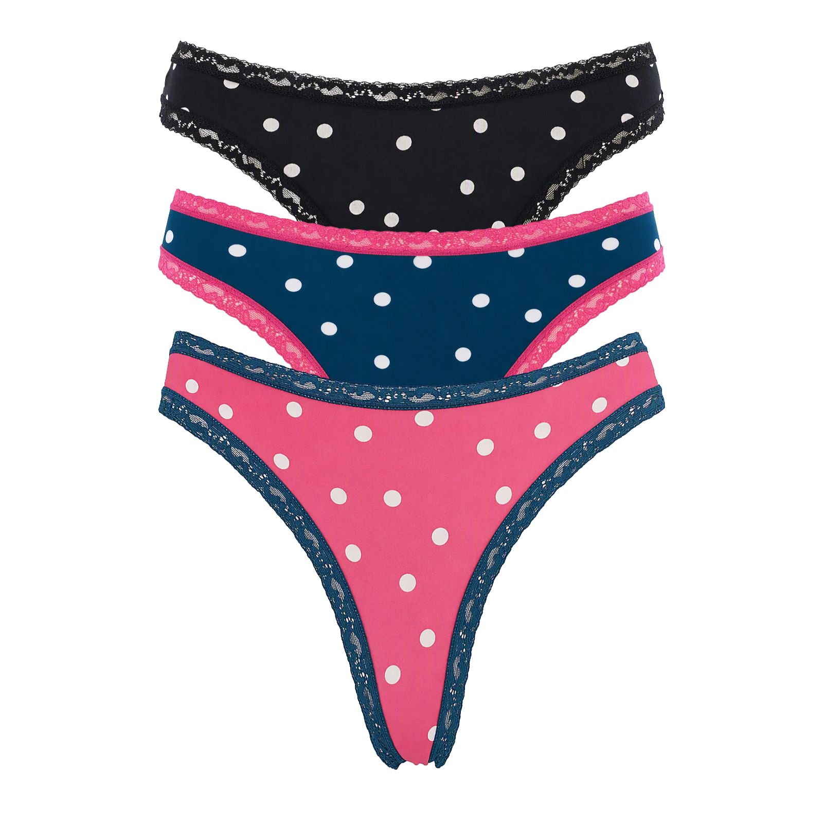 Stripe and Stare 3 Pack Thongs