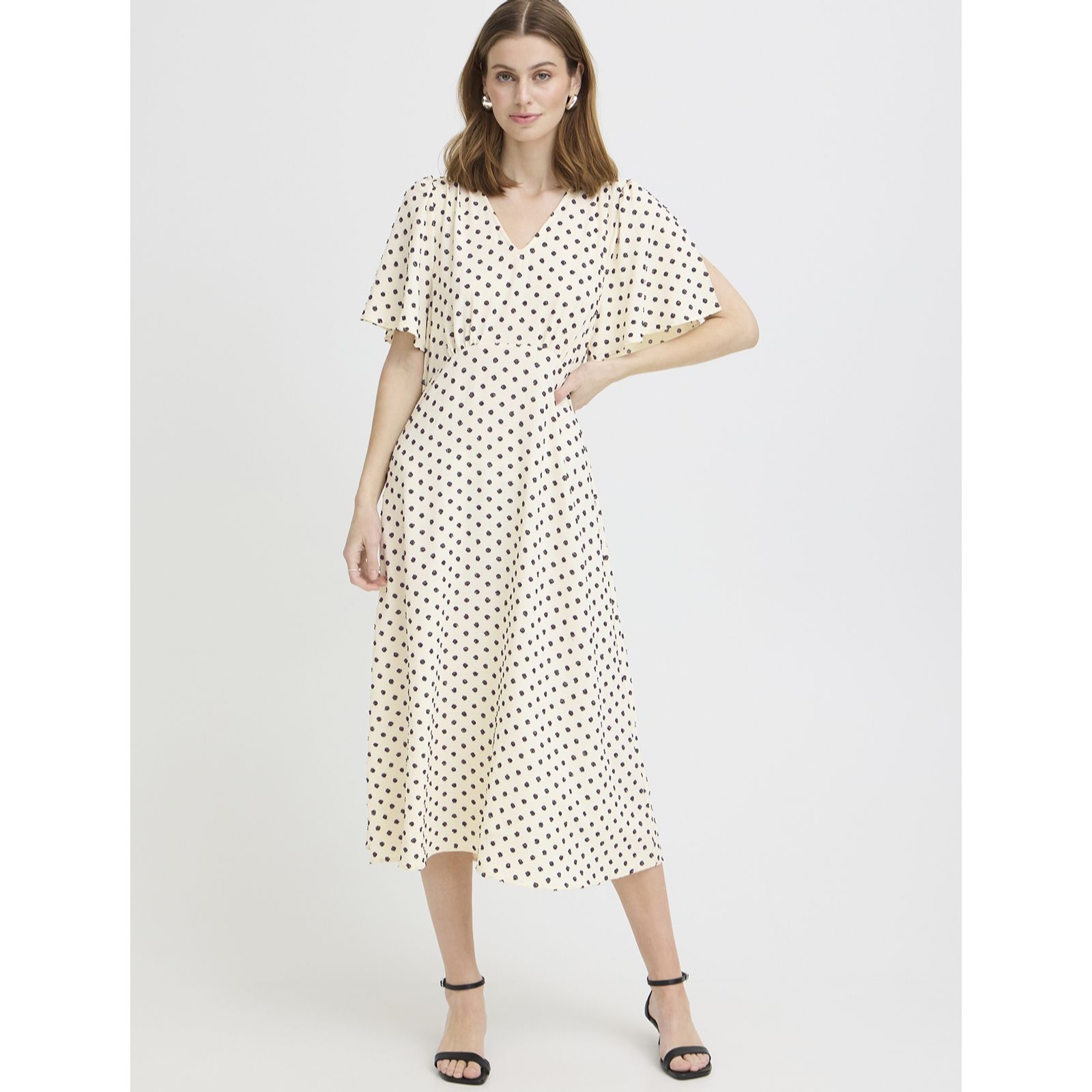 ICHI Zabby Elbow Sleeve Dress