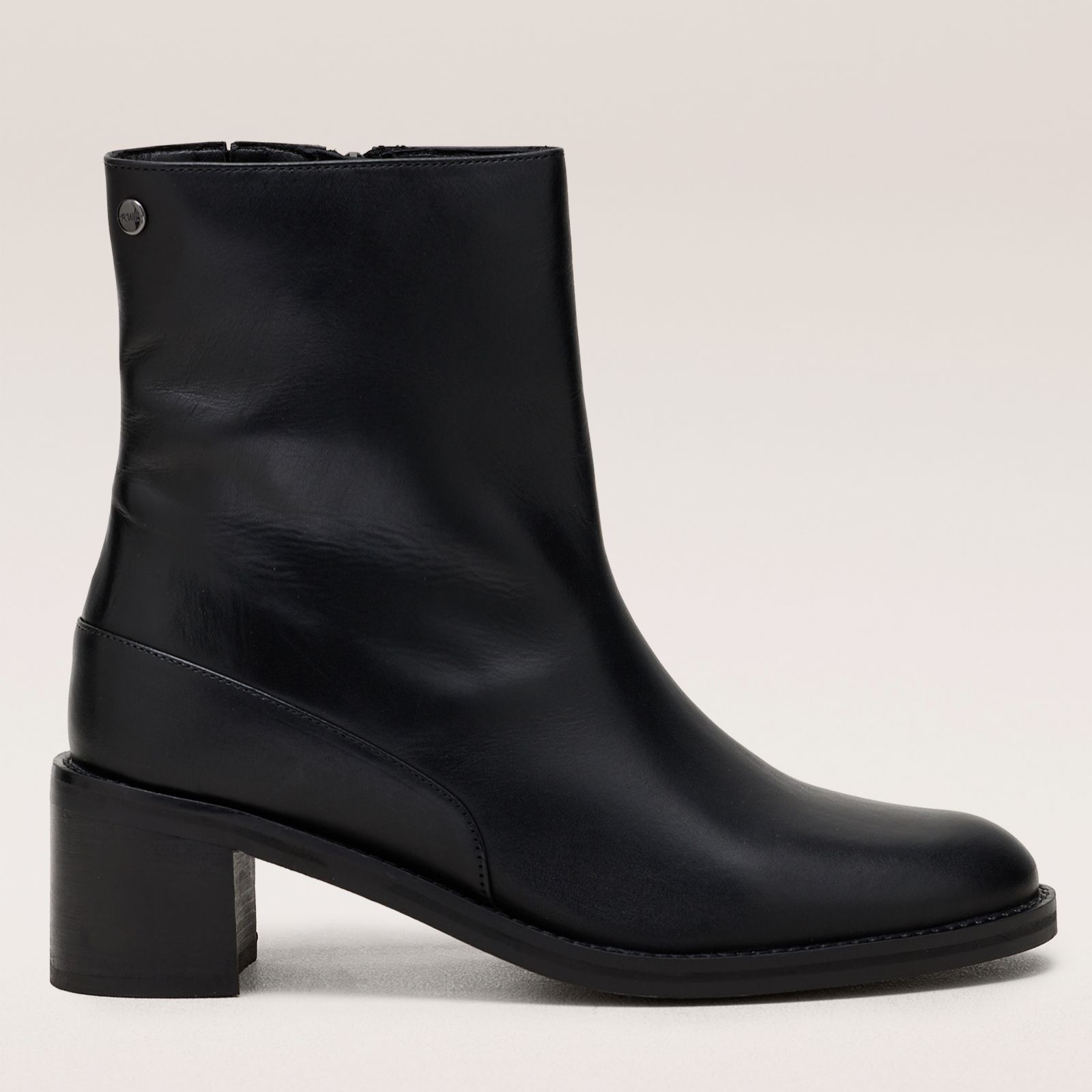 Ruth Langsford Leather Block Heeled Ankle Boot