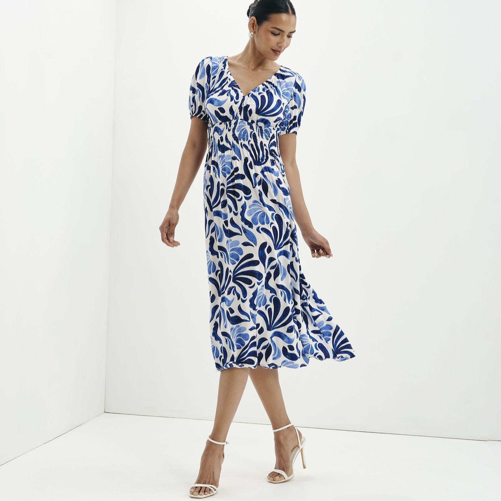 Finery London Dolly Voile Printed Dress Standard