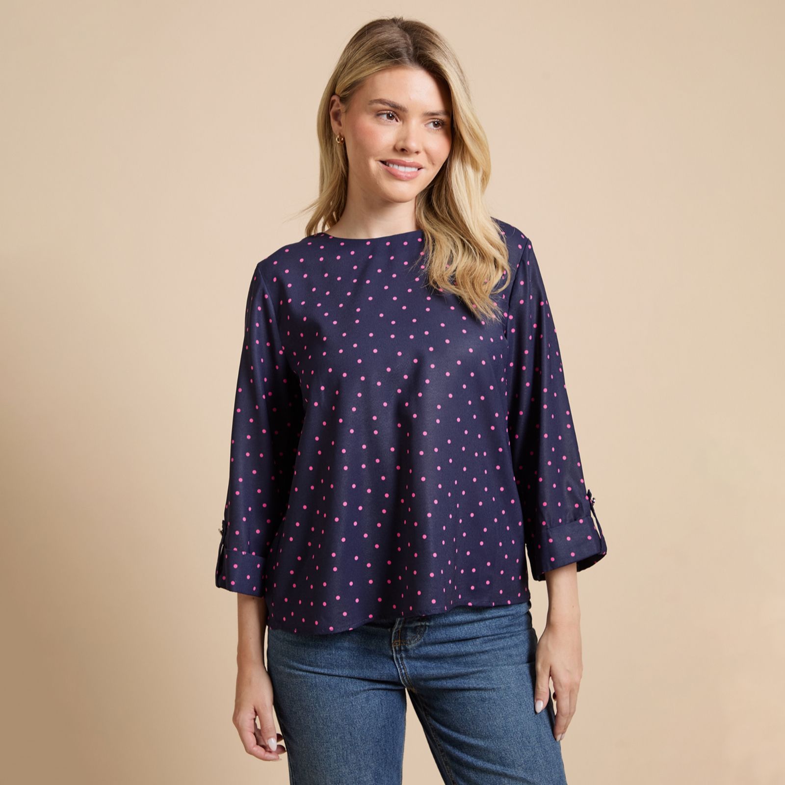 Dorothy Perkins Printed Blouse with 3/4 Sleeve