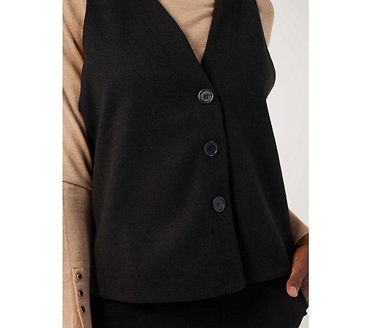 Kim & Co Cashmere Look Waistcoat with Buttons