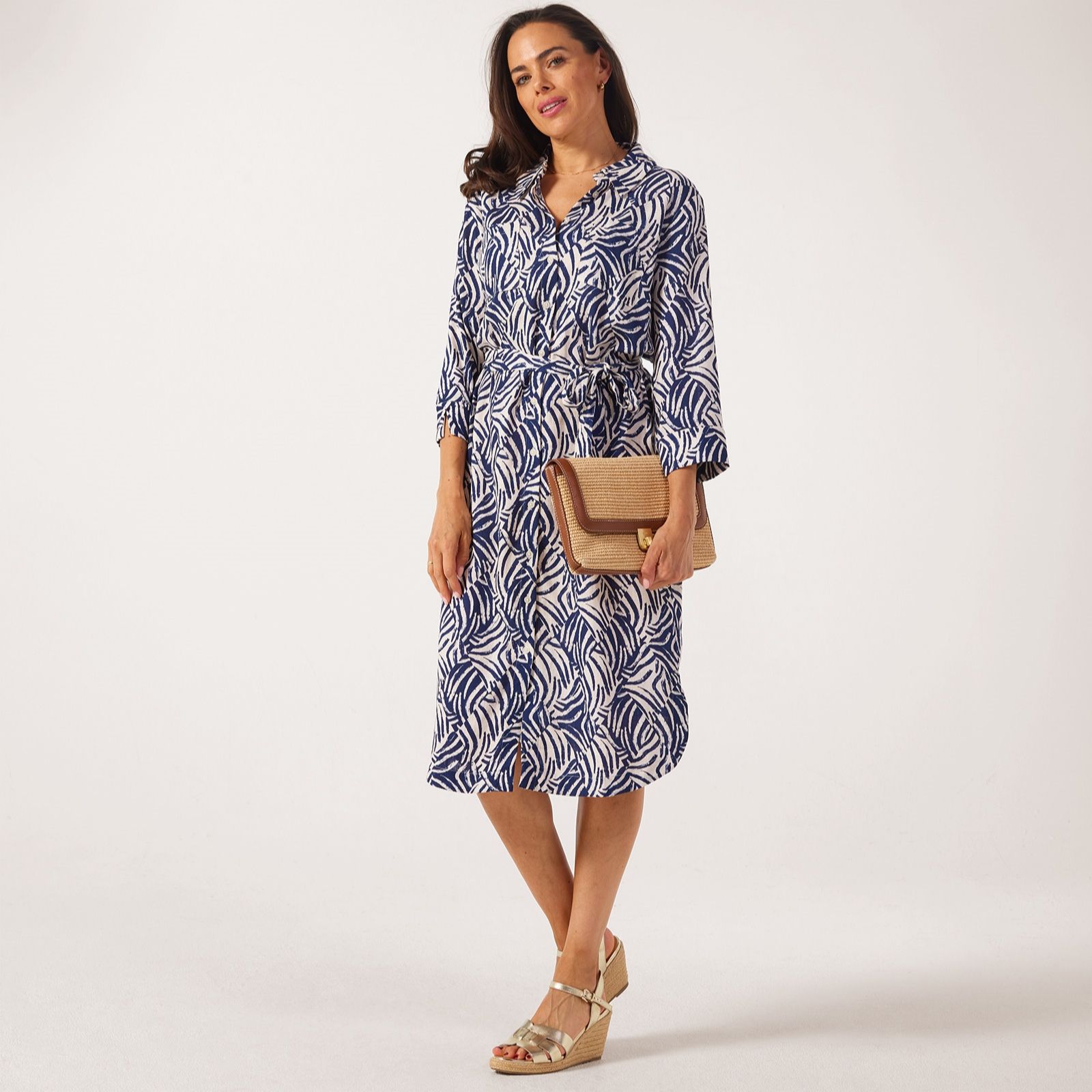 Ruth Langsford Utility Linen Shirt Dress Standard