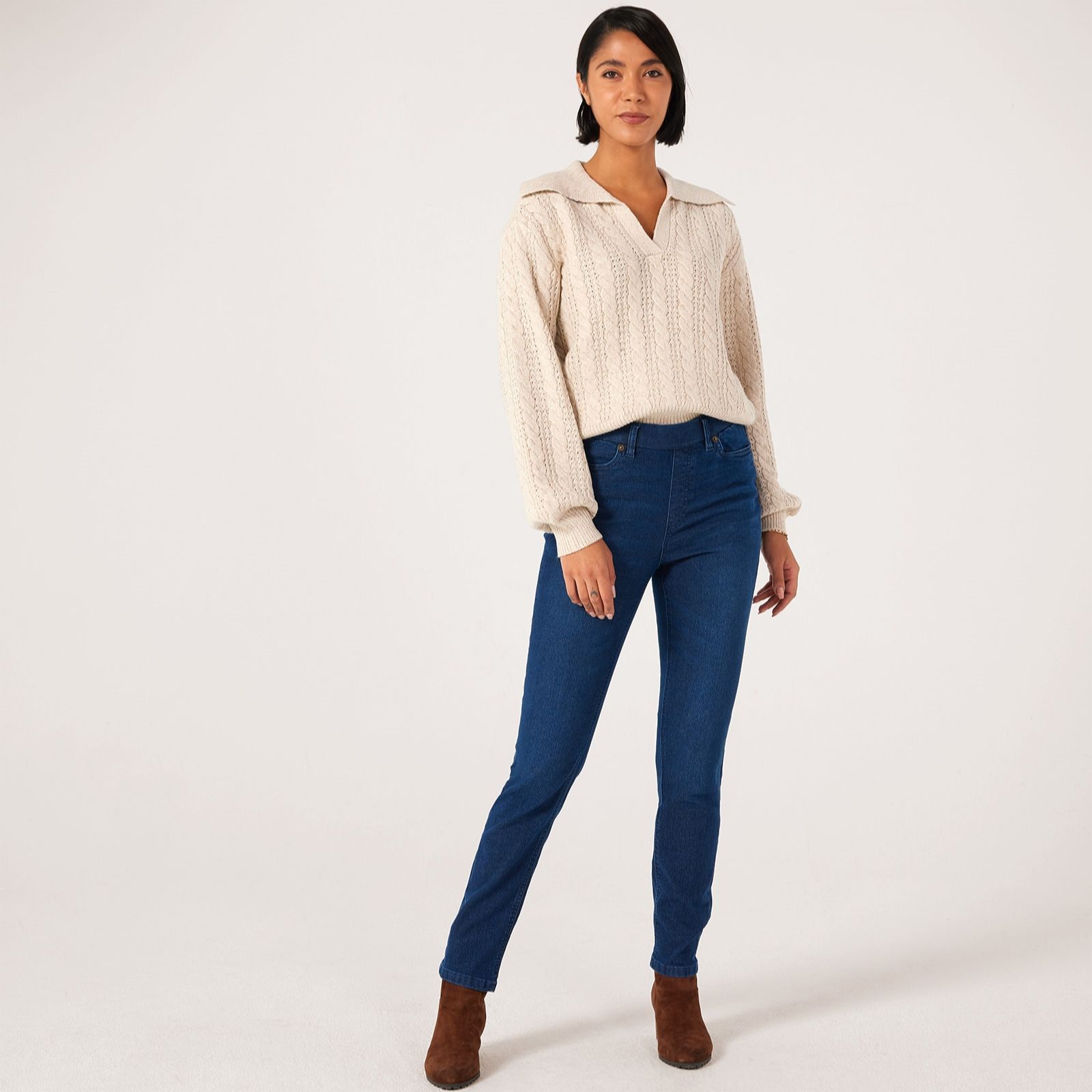 Denim & Co. Classic Denim Slim Straight Jean