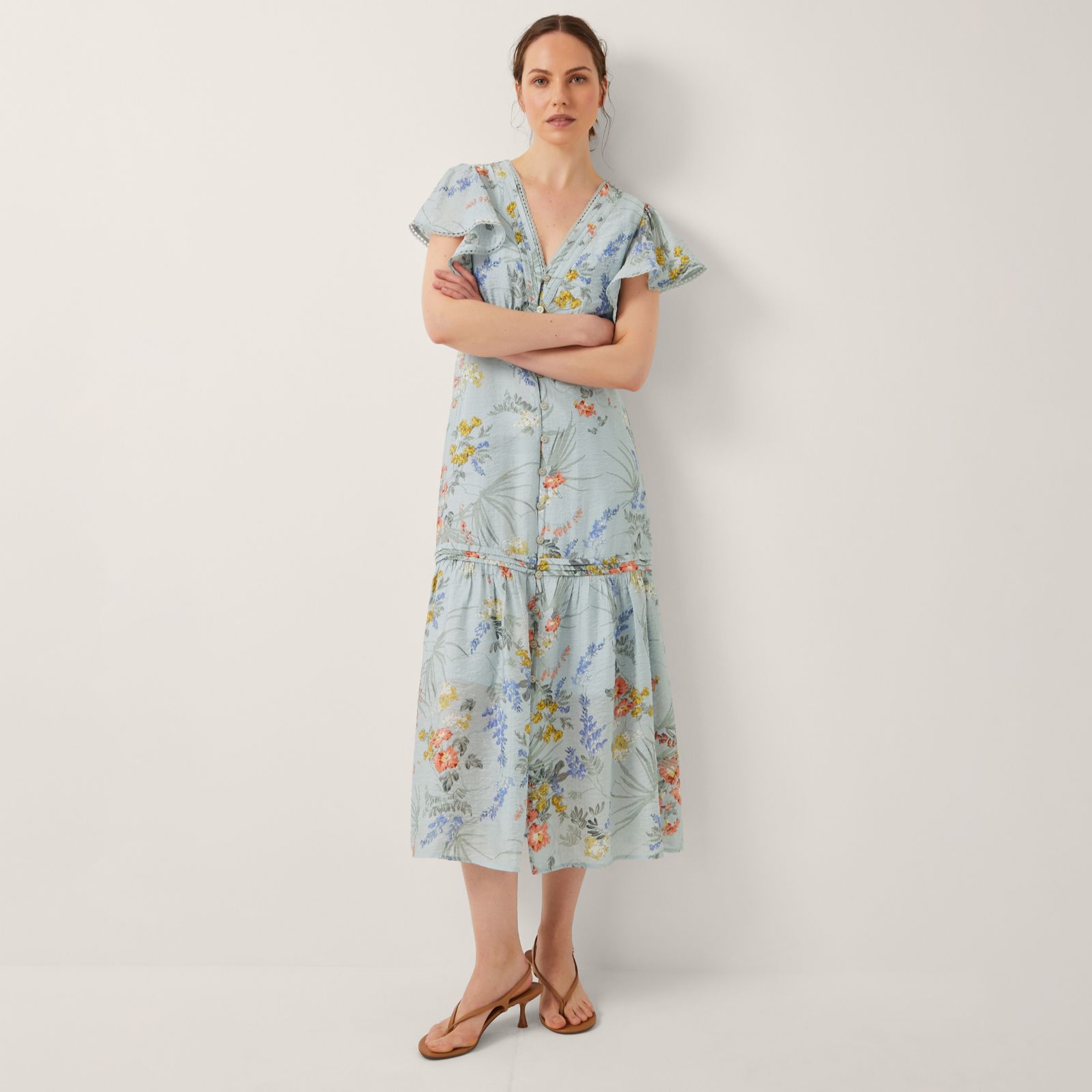 Monsoon Jesse V Neck Dress