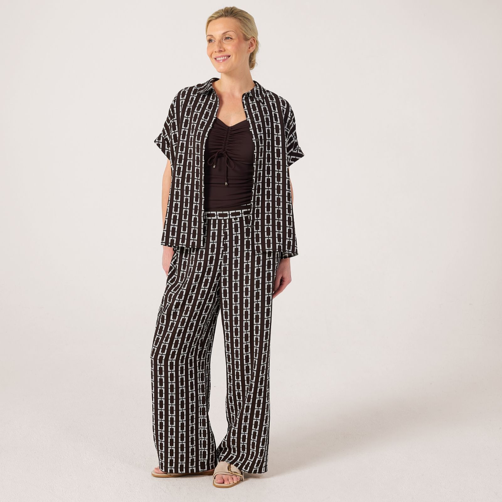Ruth Langsford Dune Pull on Printed Trouser Standard