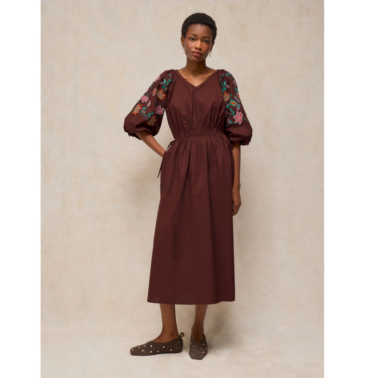 White Stuff Winnie Embroidered Dress
