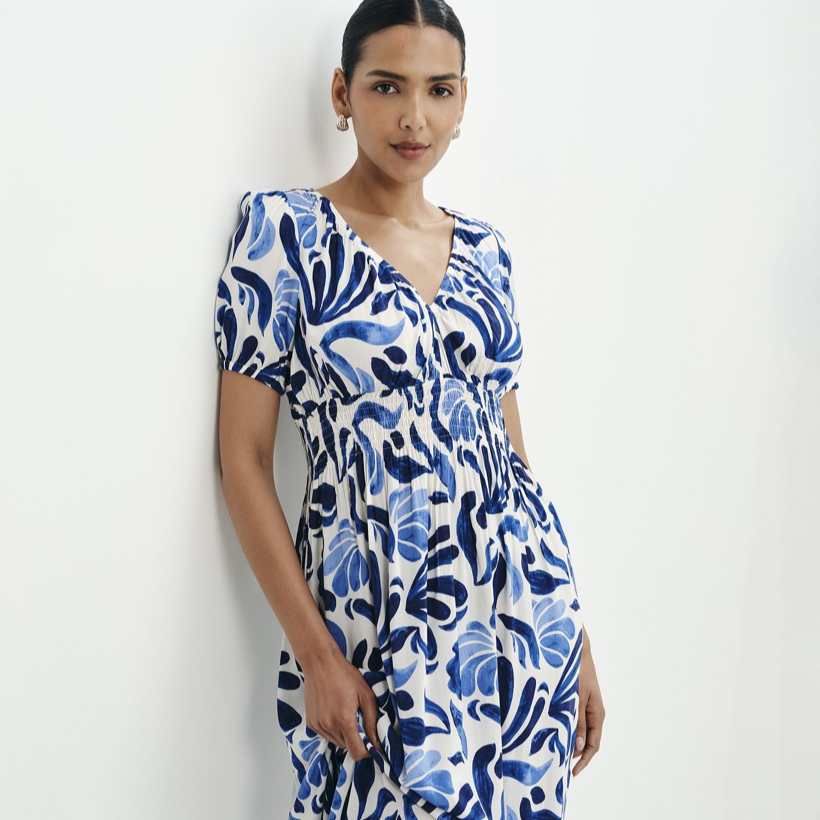 Finery London Dolly Voile Printed Dress Petite