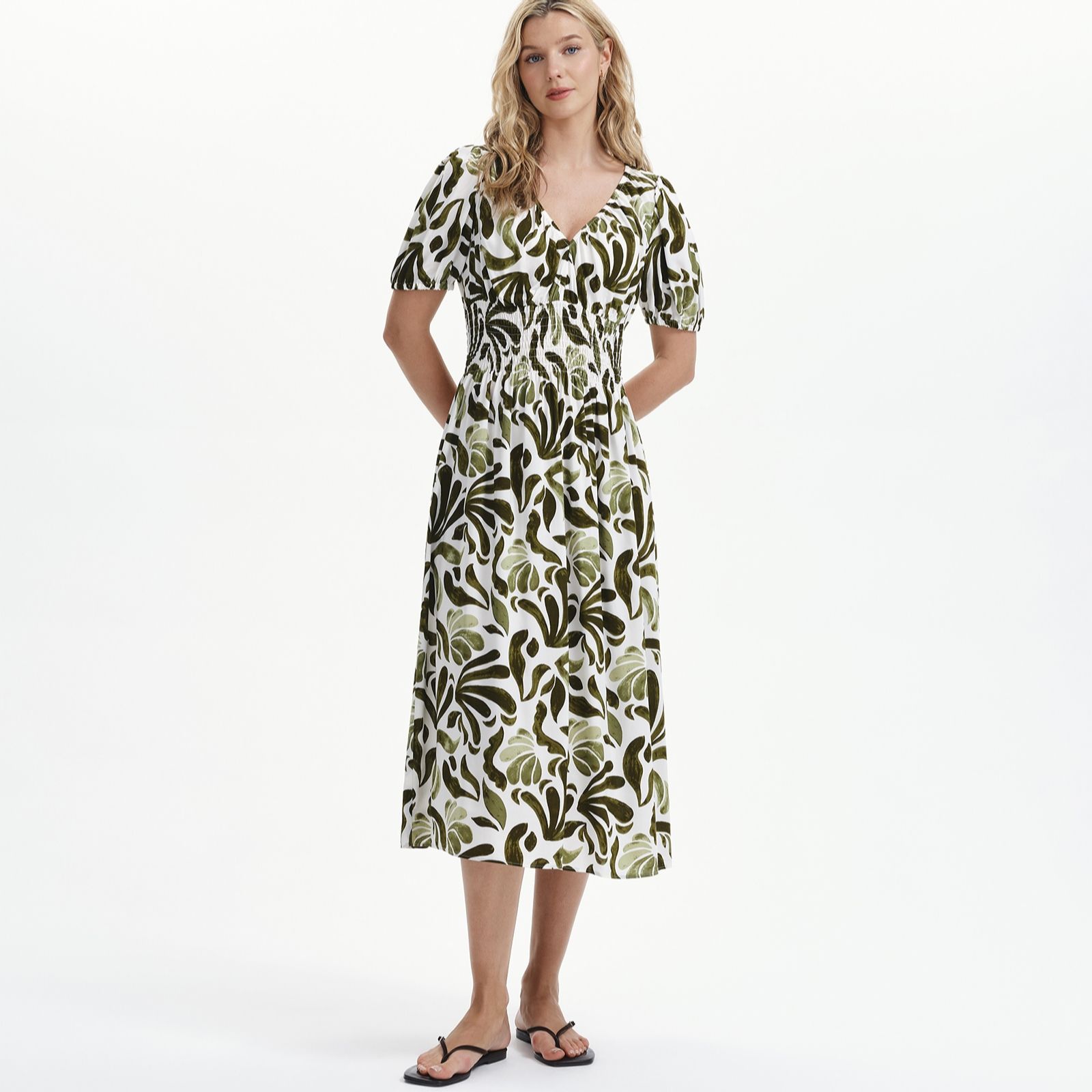 Finery London Dolly Voile Printed Dress Petite