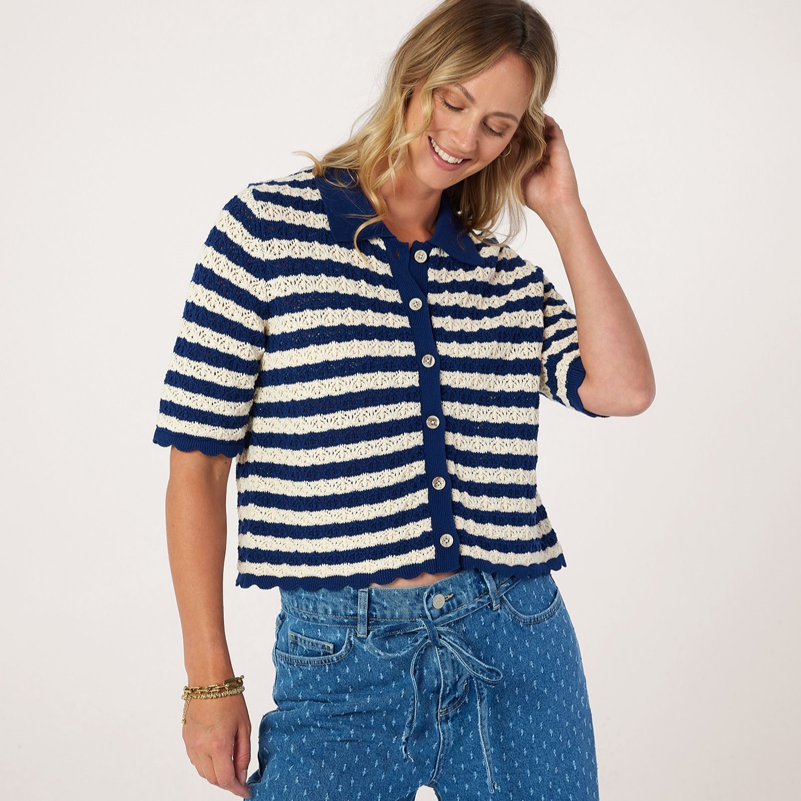 Masai Copenhagen 100% Cotton Open Knit Cardigan