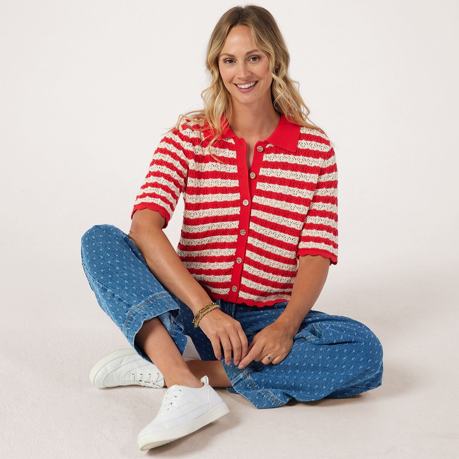 Masai Copenhagen 100% Cotton Open Knit Cardigan