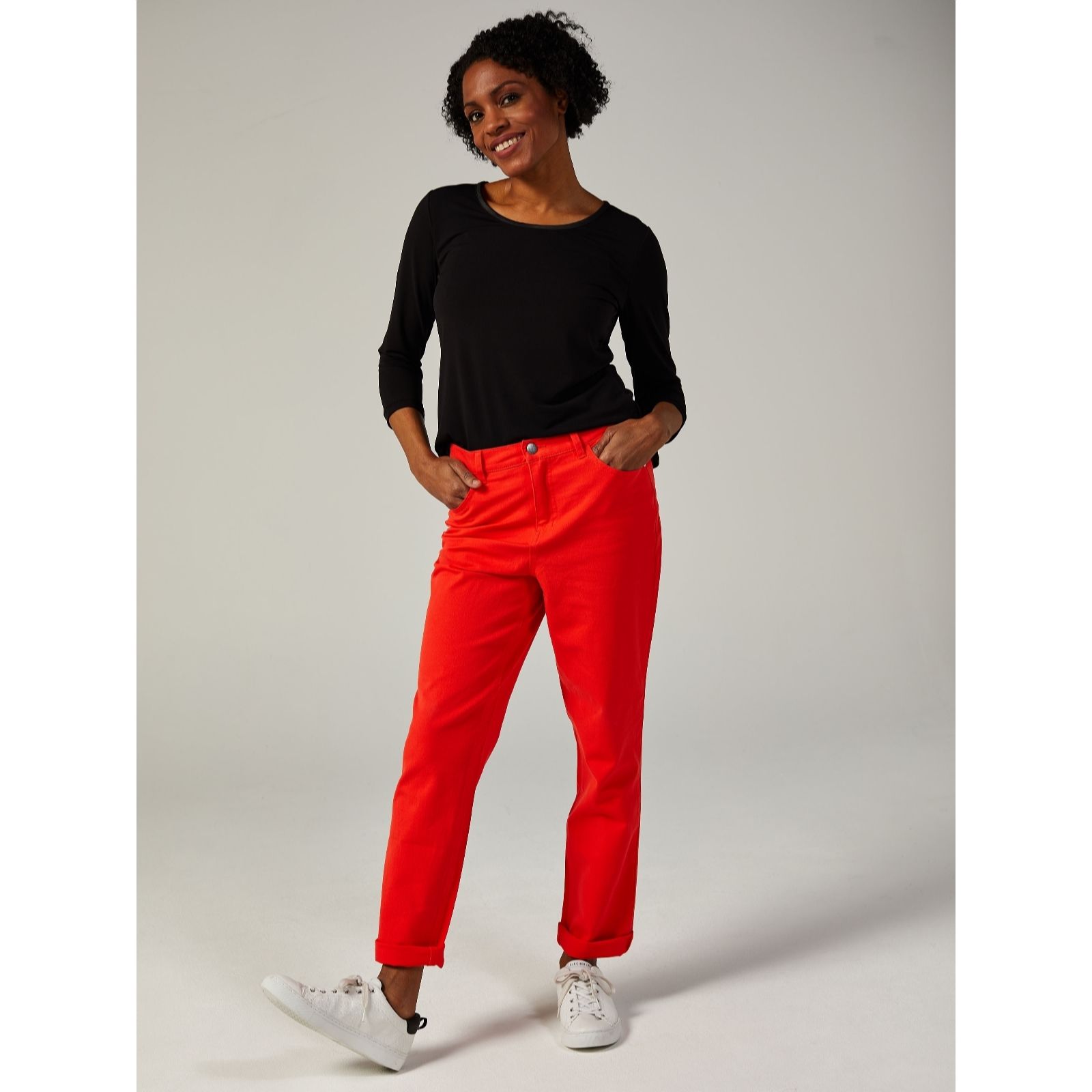 Outlet Ruth Langsford Straight Leg Cotton Twill Trouser Petite