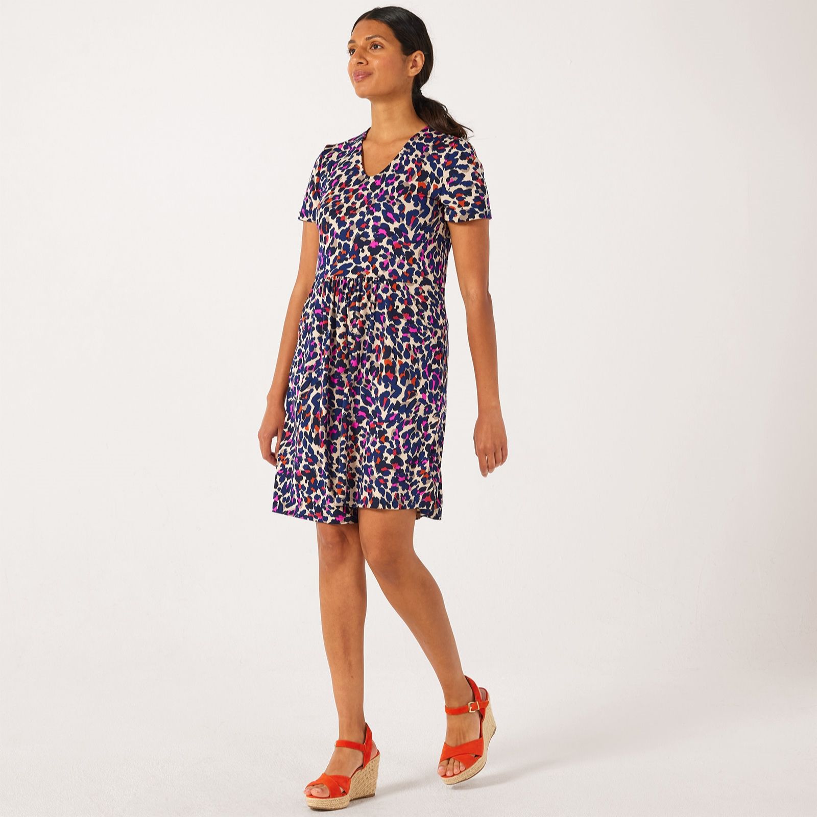 Kim & Co Brazil Knit Cap Sleeve Romper With Pockets