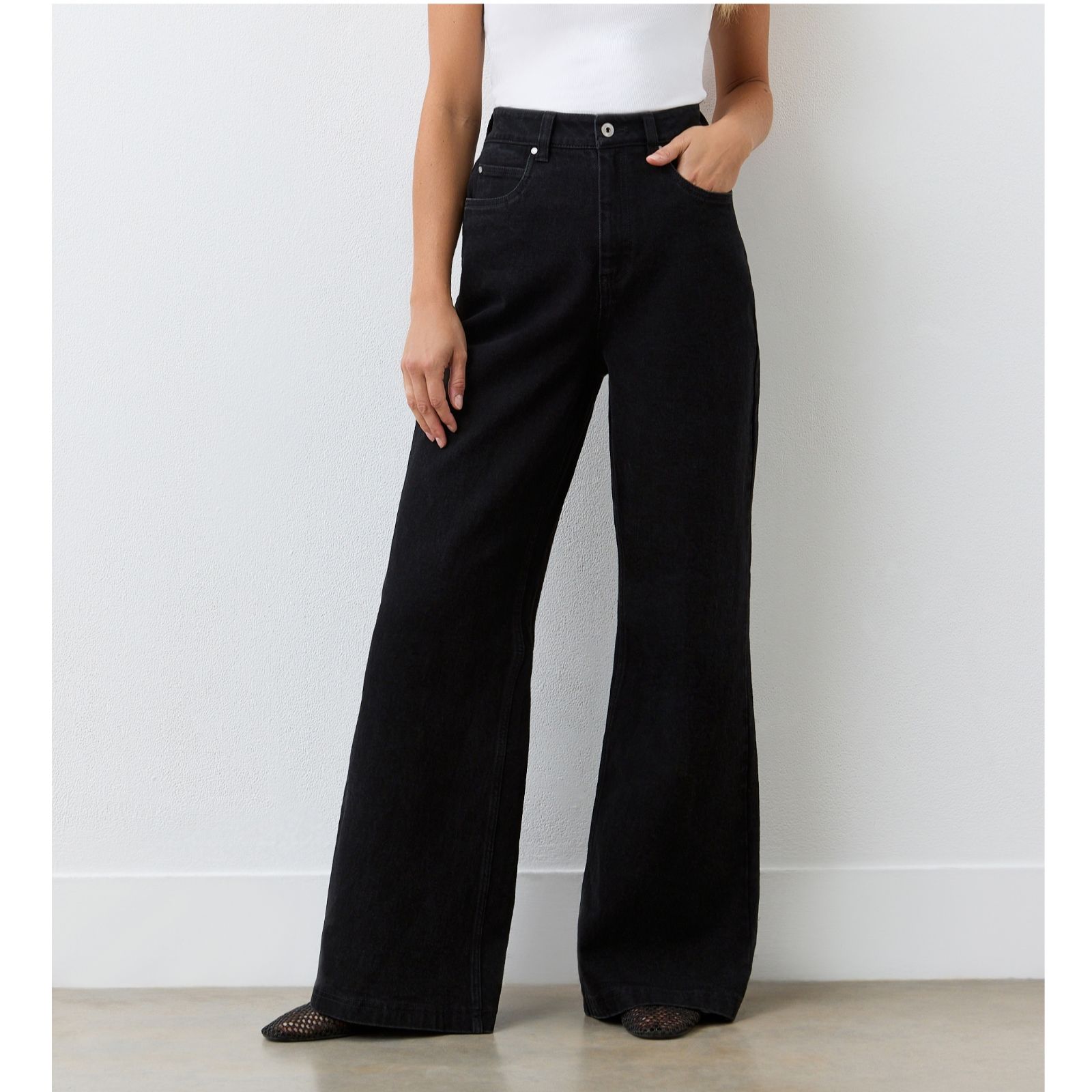 Finery London Monica Stretch Black Denim Jean Standard