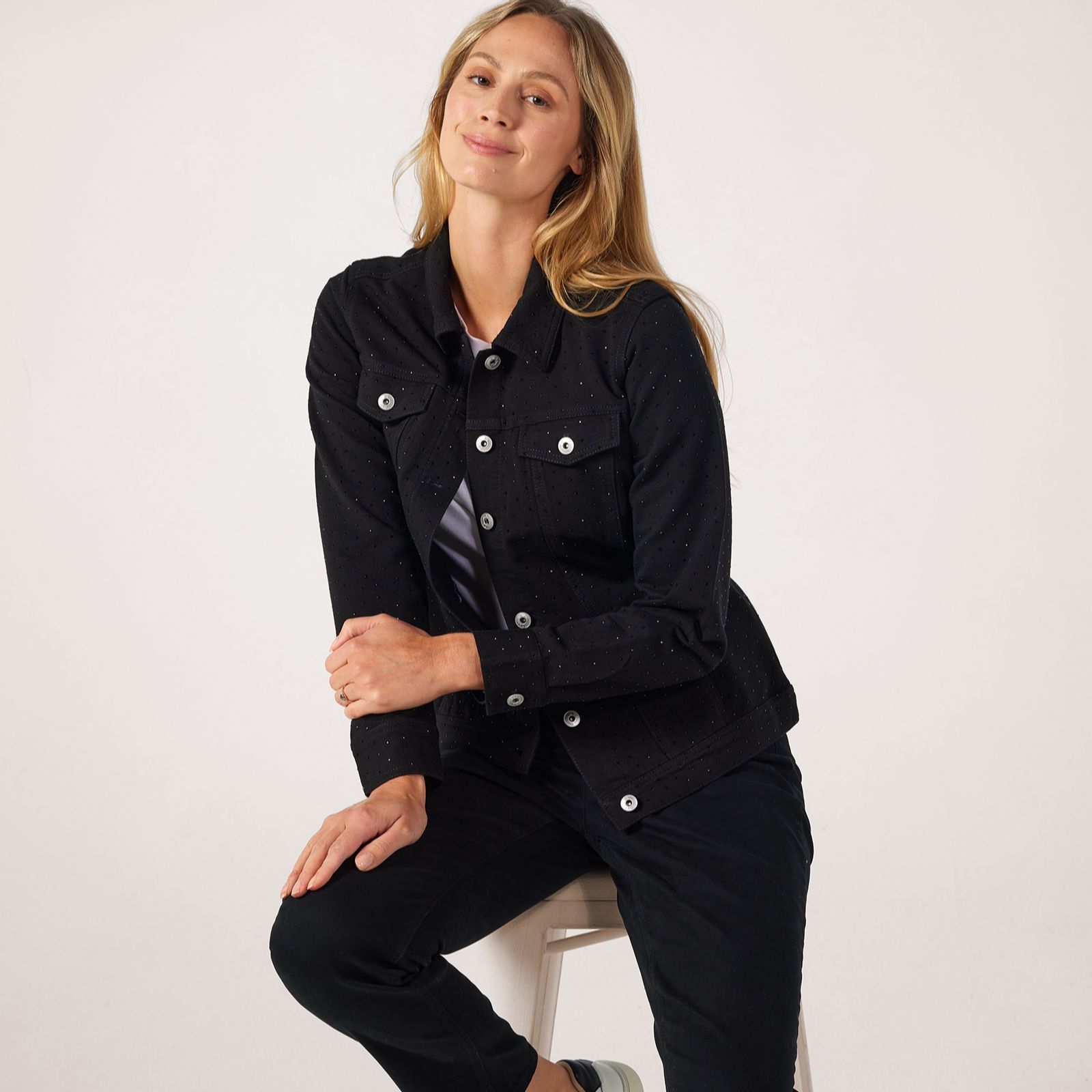 Denim & Co. Limited Edition Diamante Denim Jacket
