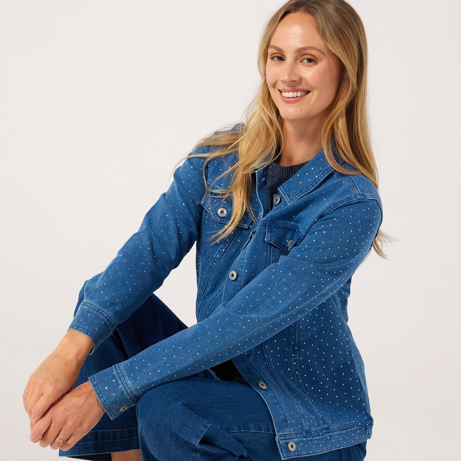 Denim & Co. Limited Edition Diamante Denim Jacket