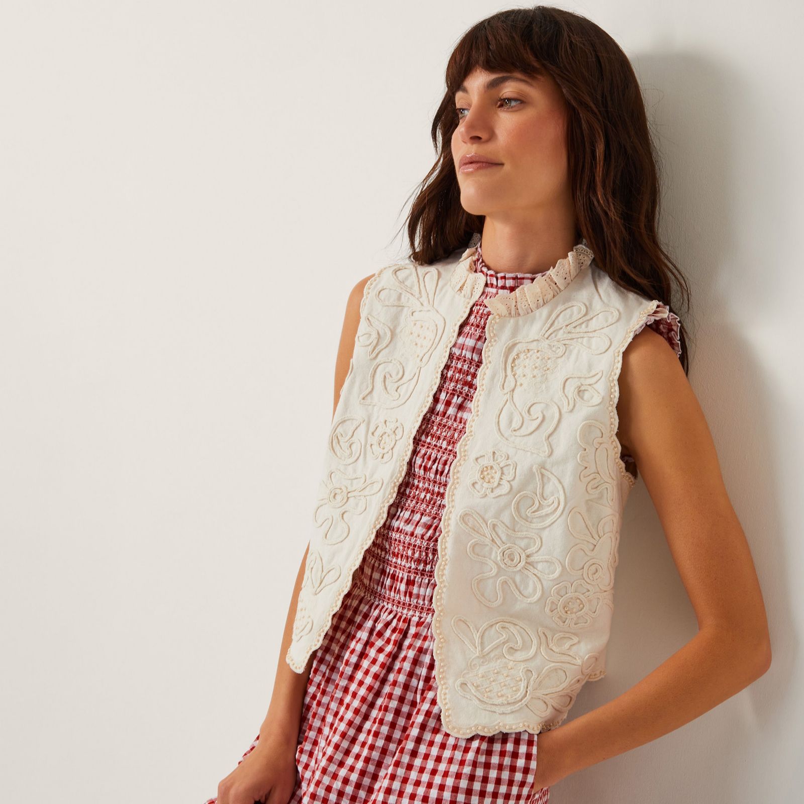 Monsoon Mali Embroidered Waistcoat