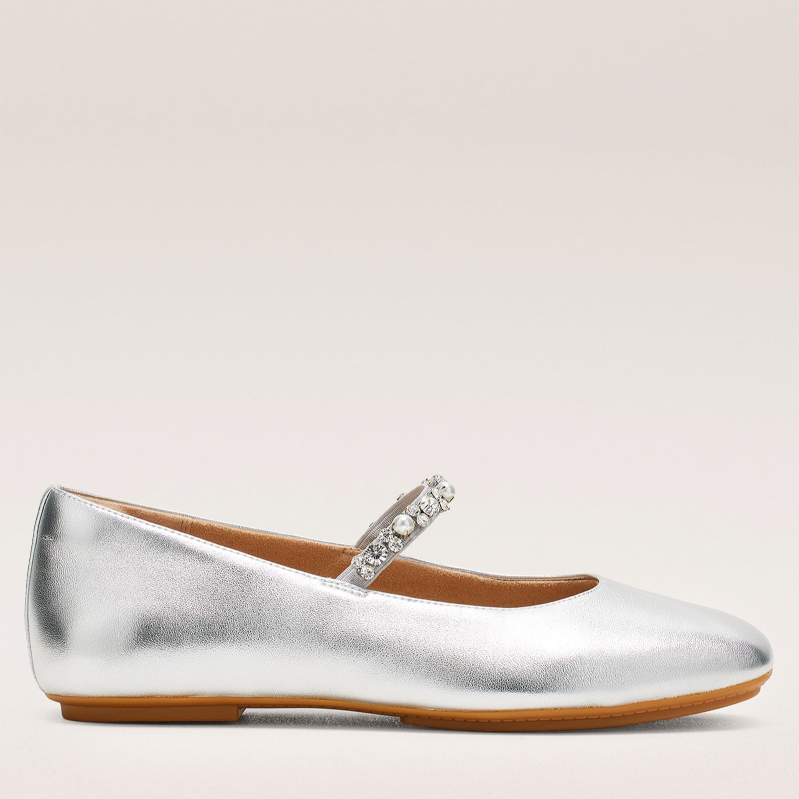 Fitflop Delicato Pearls-and- Crystal Leather Ballet Flat