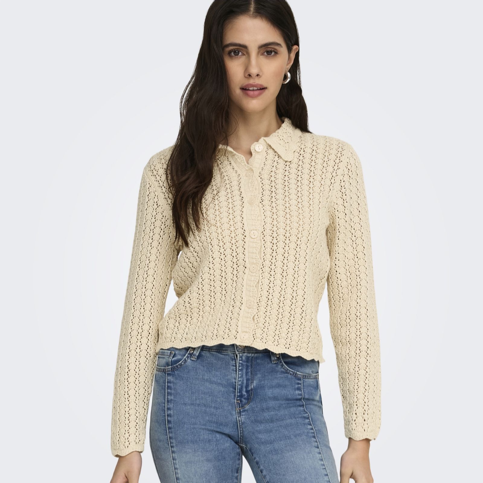 JDY Camil Collared Knitted Cardigan