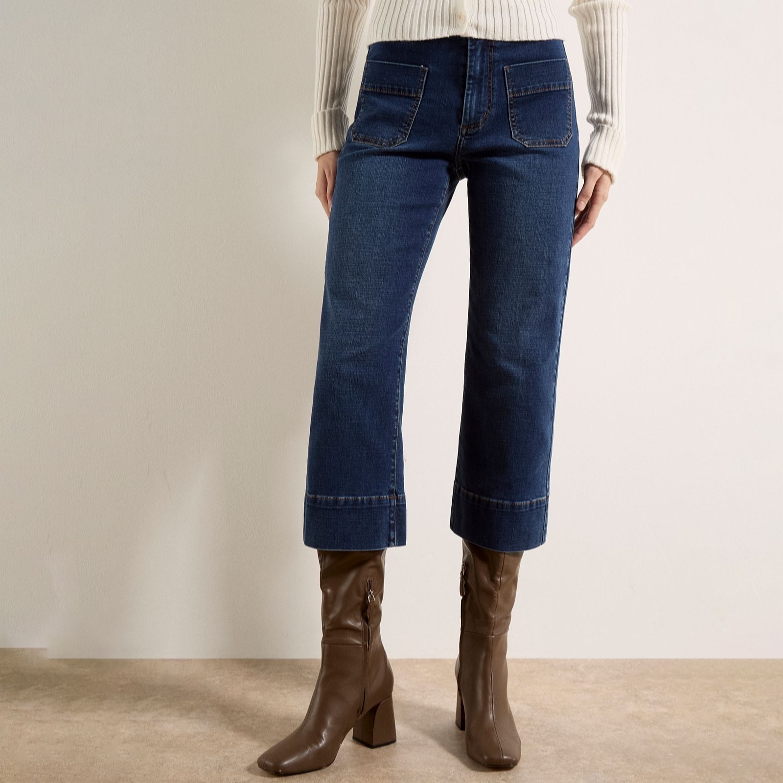 Apricot Ani Cropped Pocket Front Jeans