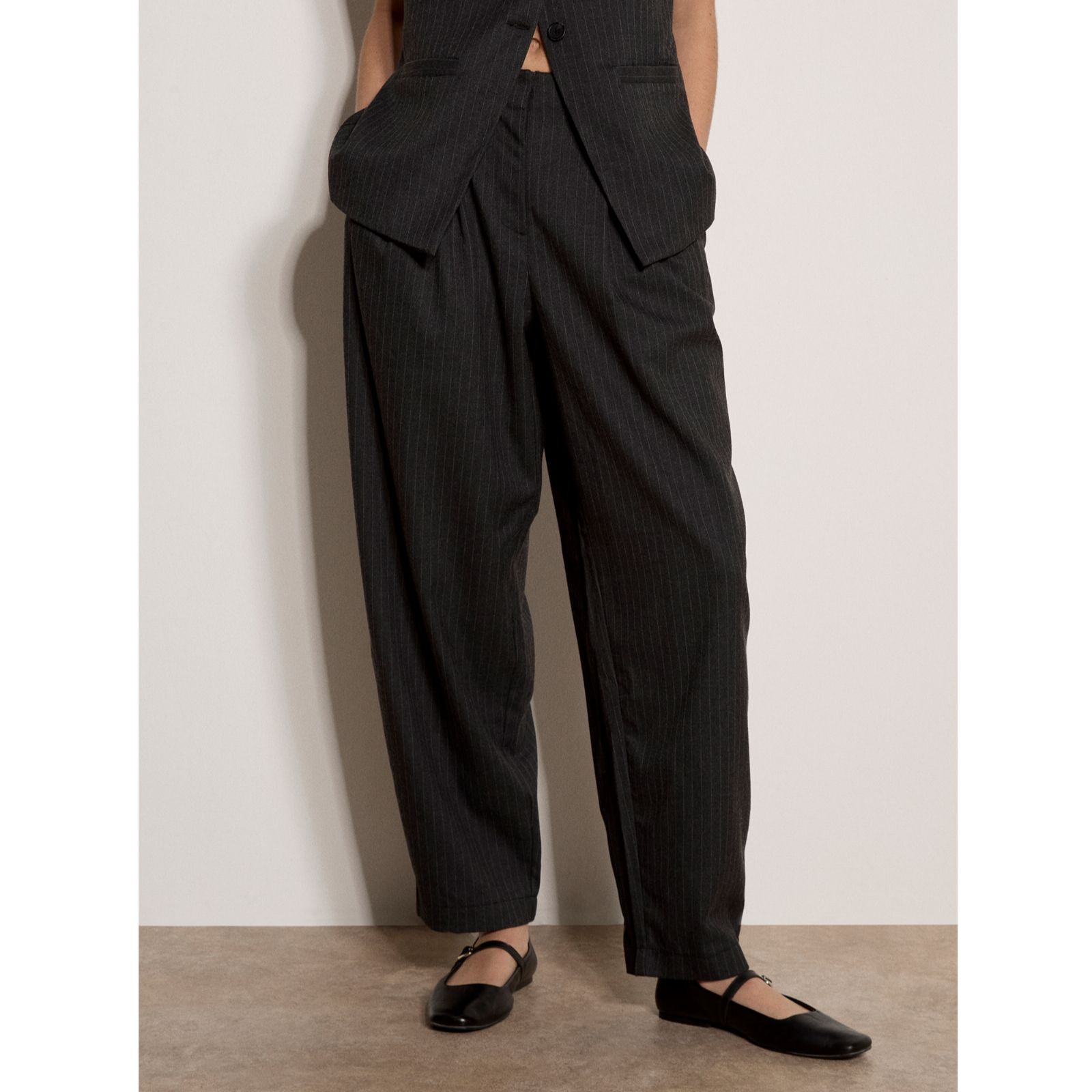 Apricot Pinstripe Balloon Trouser