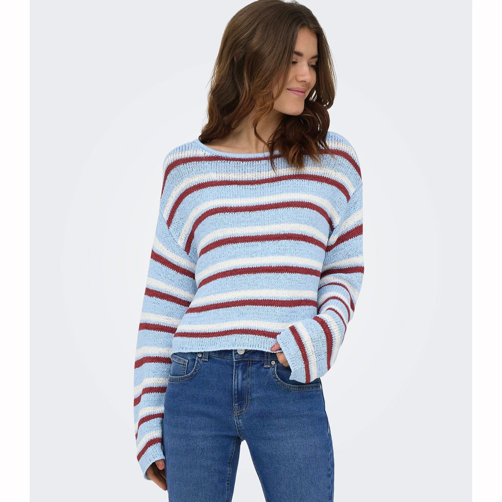 Only Geena Stripe Knitted Jumper