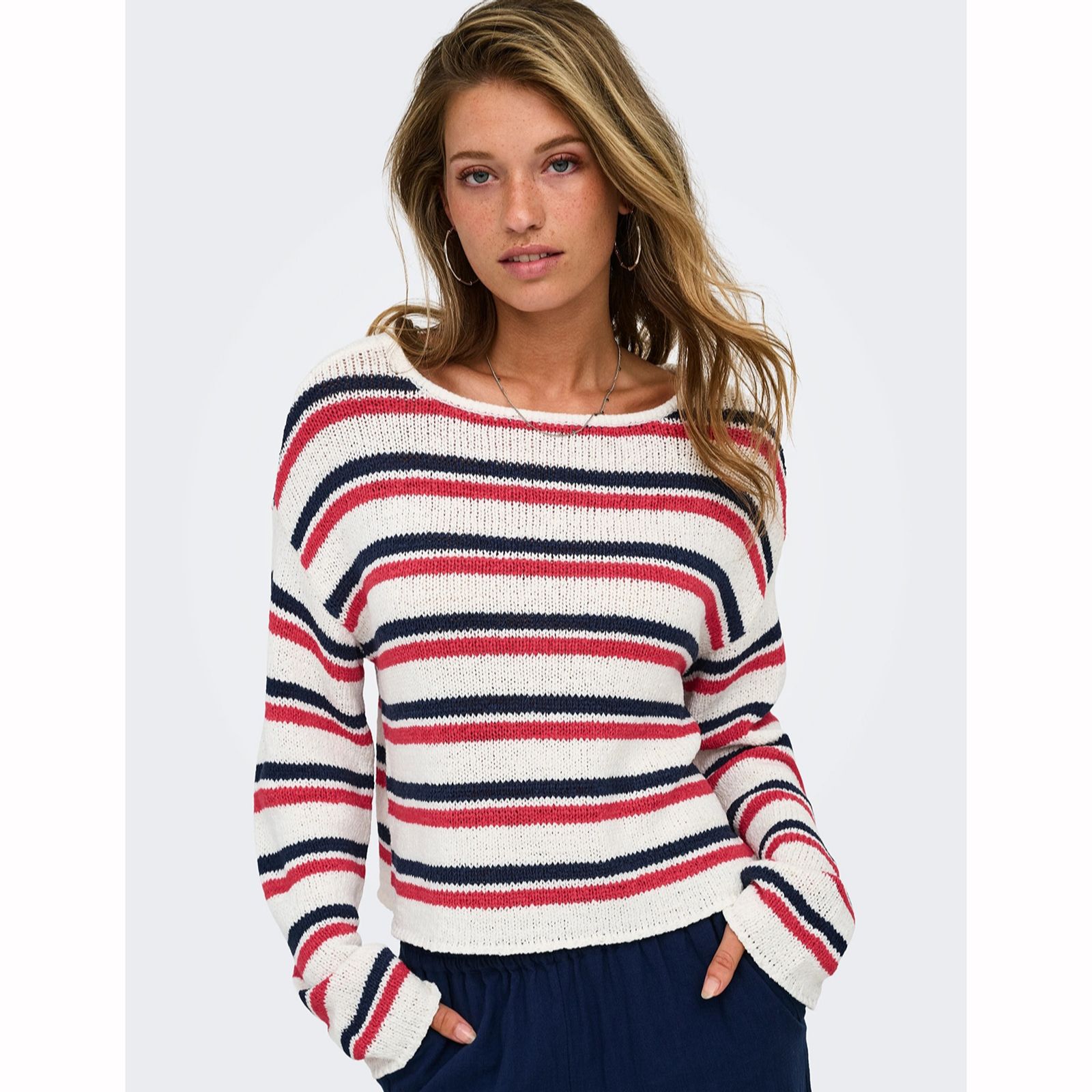 Only Geena Stripe Knitted Jumper