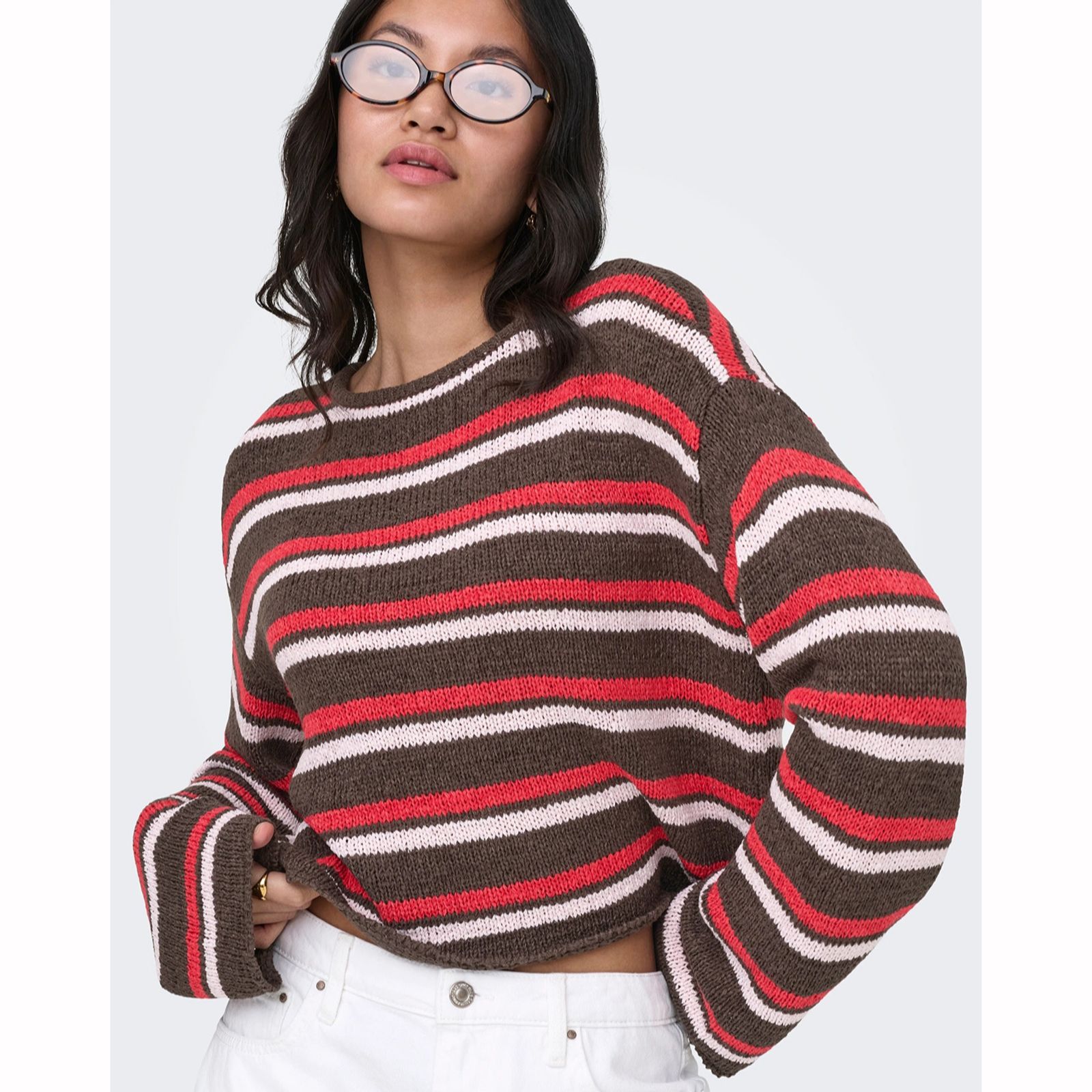 Only Geena Stripe Knitted Jumper