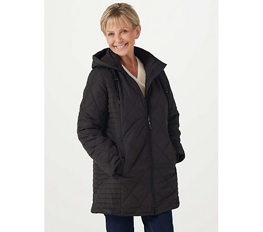 Ruth Langsford Zip Front Hooded Padded Coat