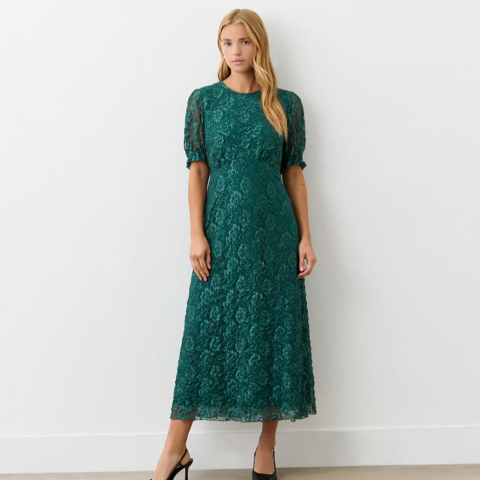 Finery London Mela Stretch Lace Midi Dress