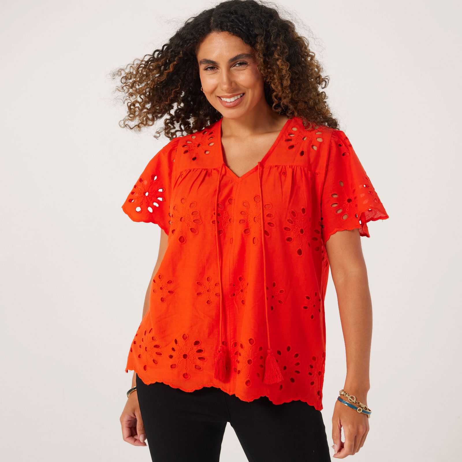 Dannii Minogue Broderie Top Petite