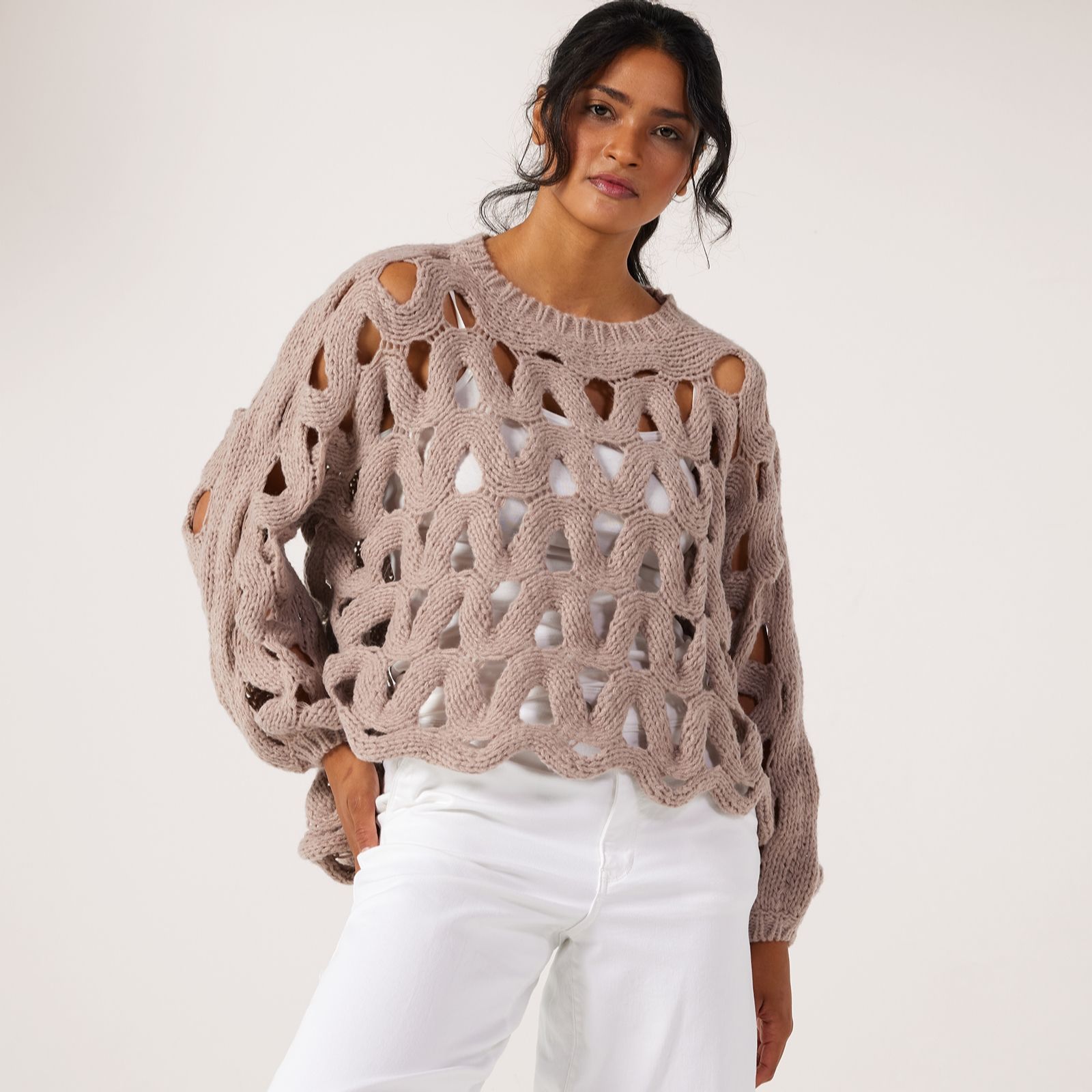Malissa J Open Loop Knit Jumper