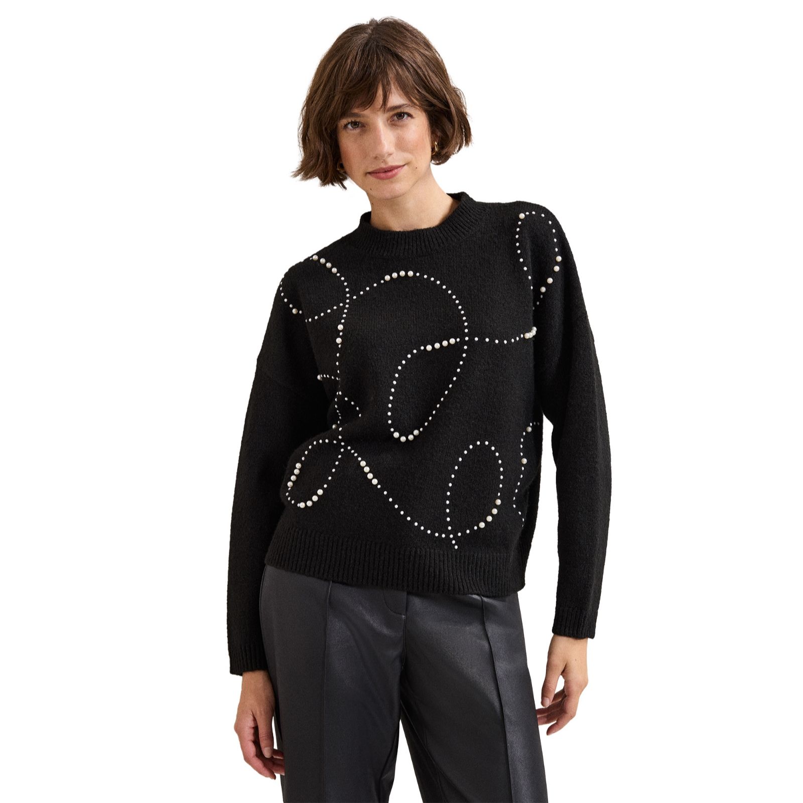 Phase Eight Dasha Pearl Front Embellished Jumper
