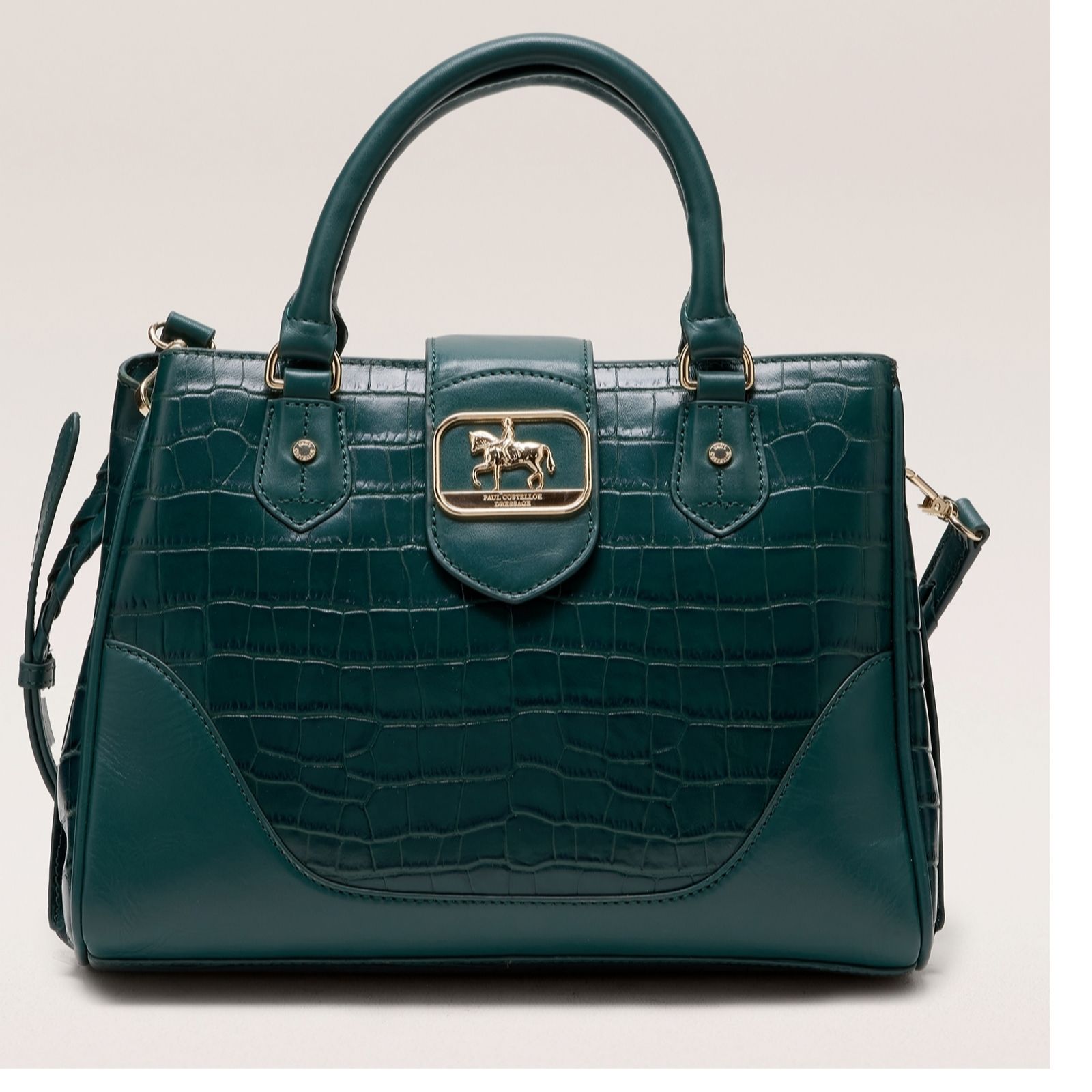 Outlet Paul Costelloe Dressage Croc Leather Triple Tote