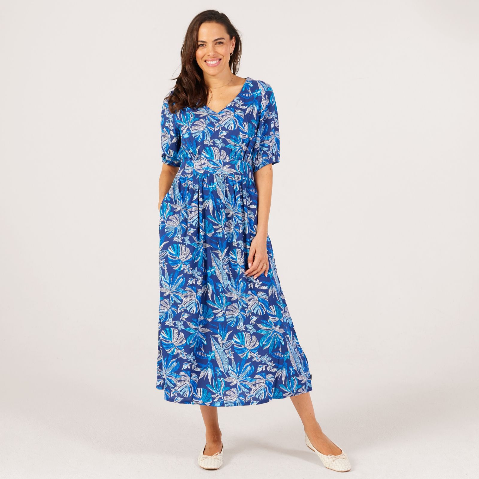 Weird Fish Dilsha Printed Midi Dress