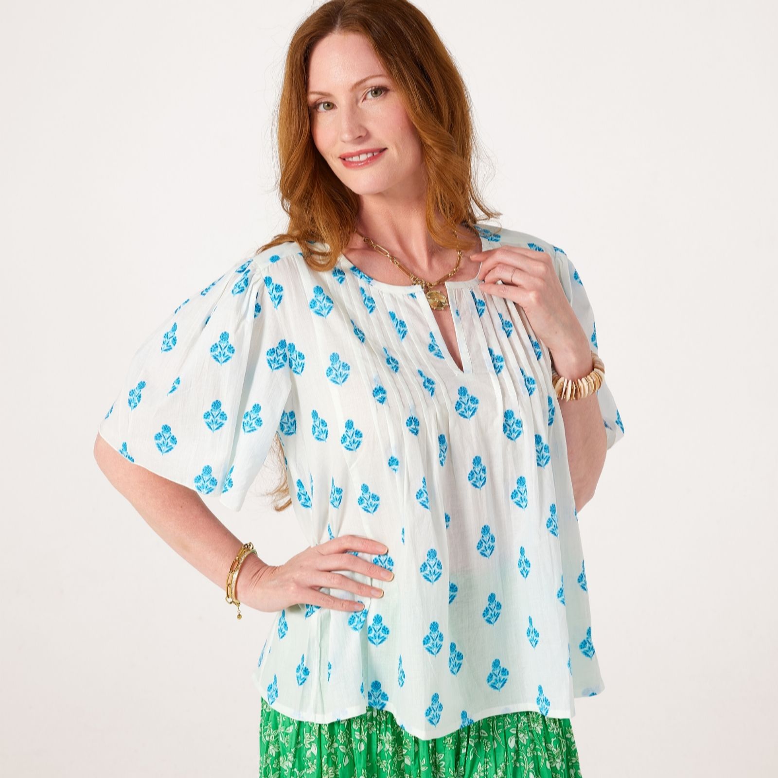 Handprint Dream Nuri Short Sleeve Top