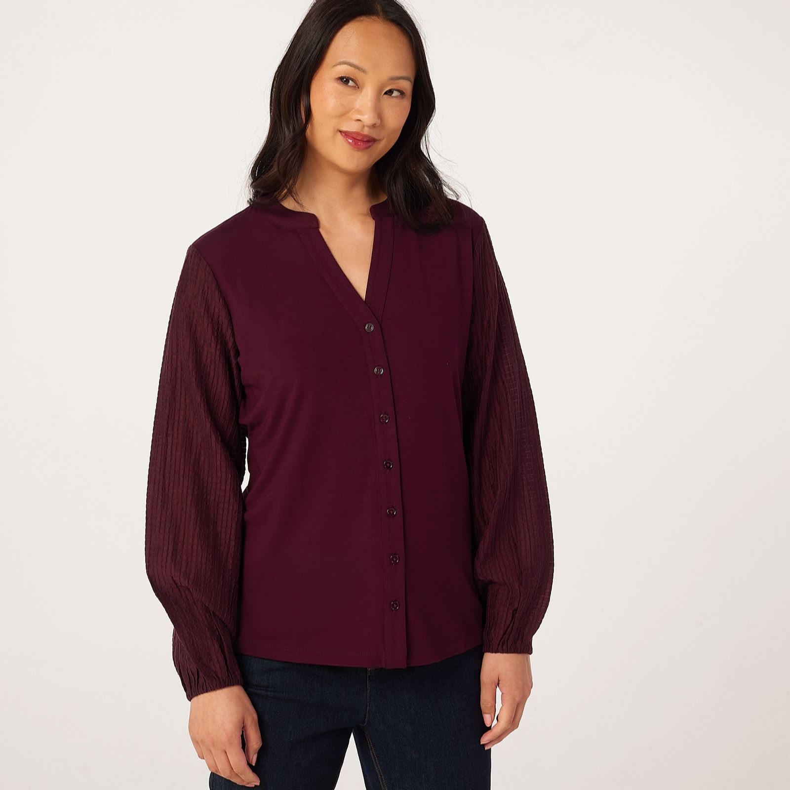Ruth Langsford Mixed Media Sleeve Blouse