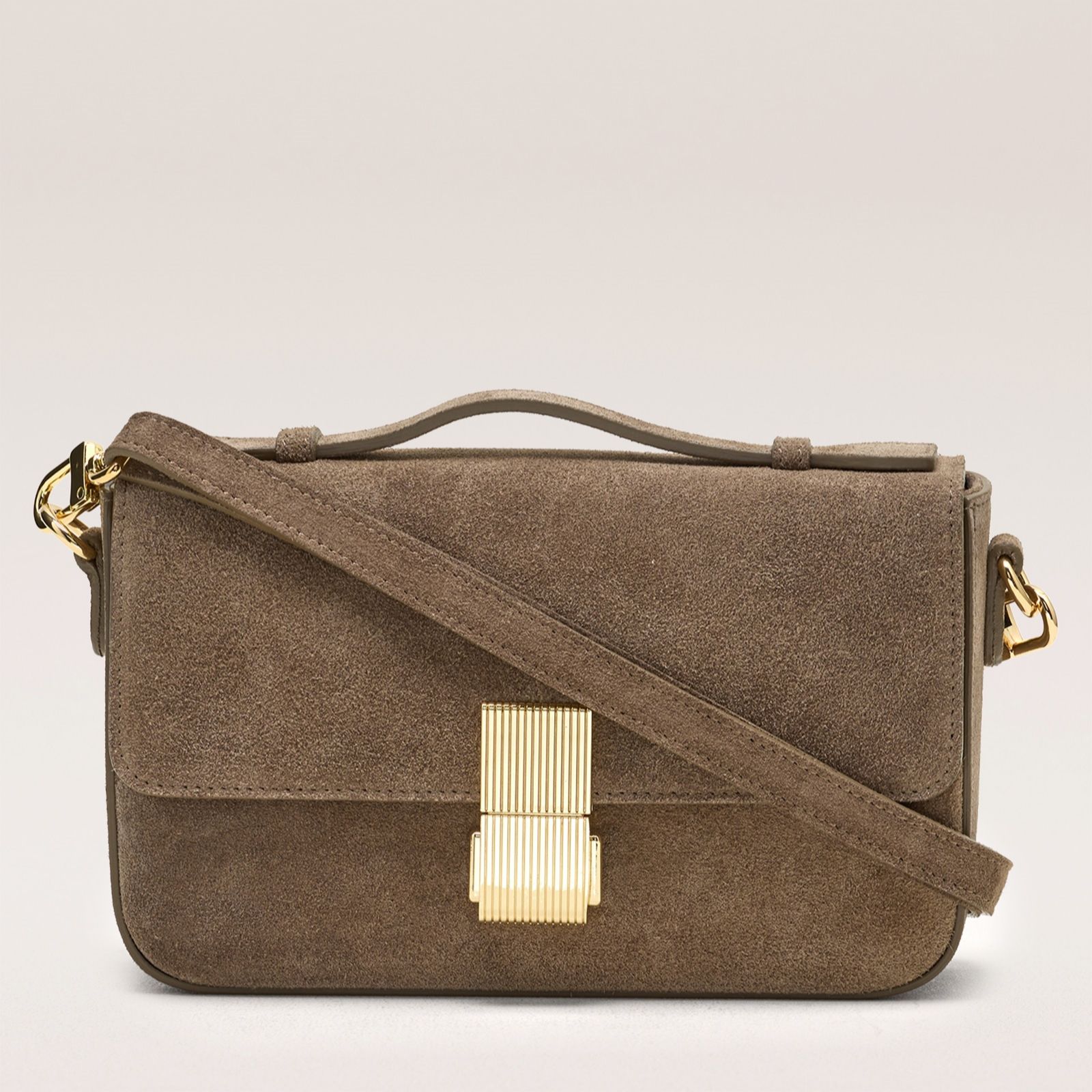 Apatchy London The Flora Suede Top Handle Bag