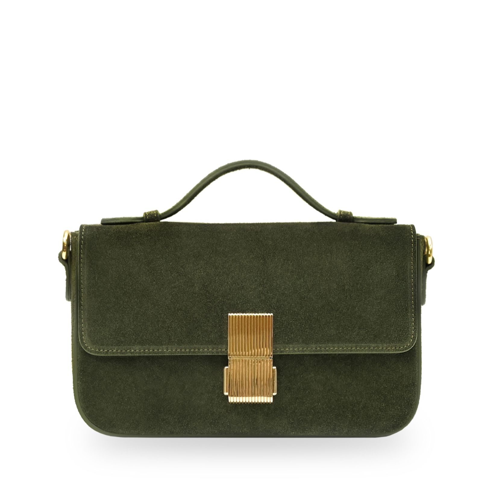 Apatchy London The Flora Suede Top Handle Bag