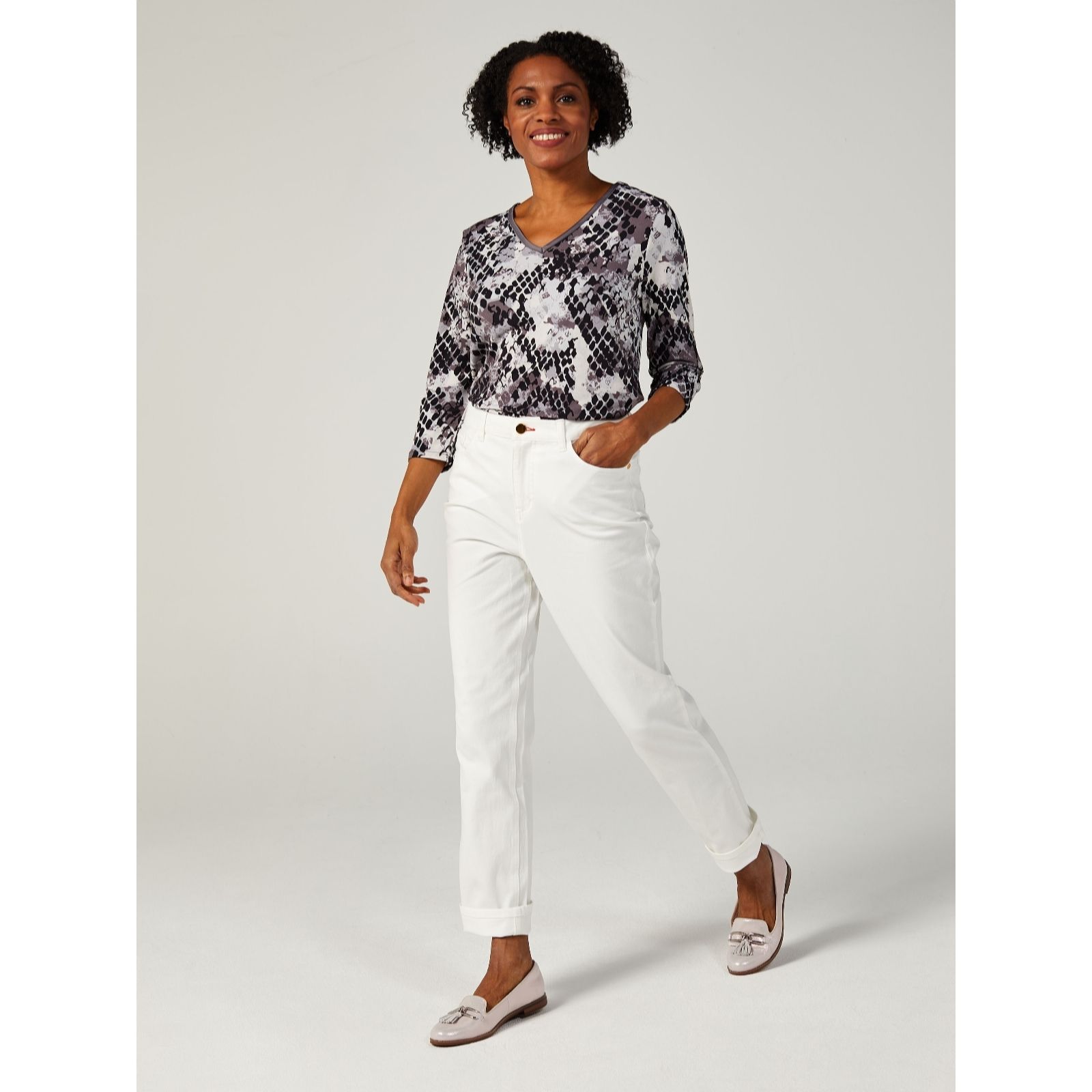 Outlet Ruth Langsford Straight Leg Cotton Twill Trouser Tall
