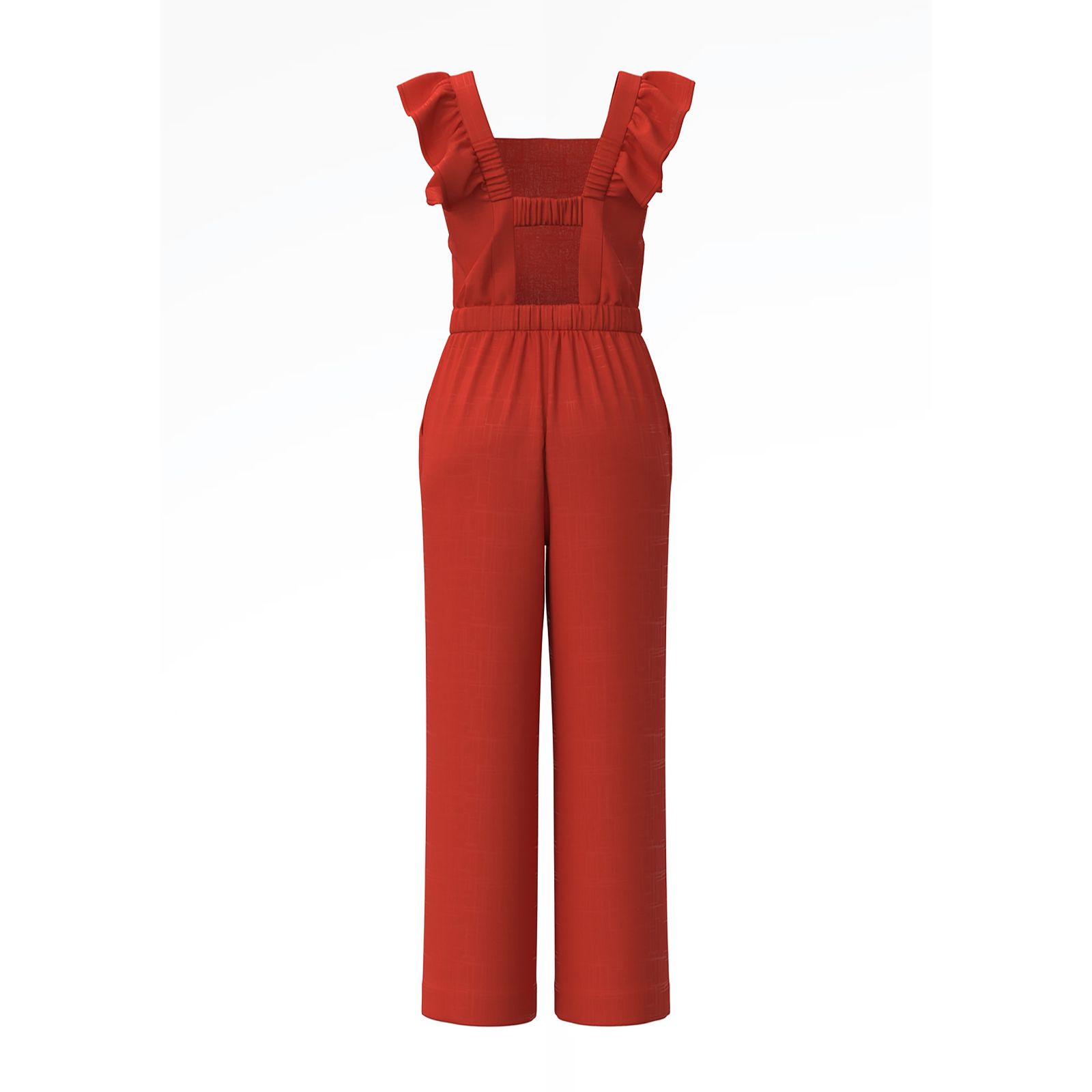 YAS Isma Ruffle Sleeve Jumpsuit - QVC UK